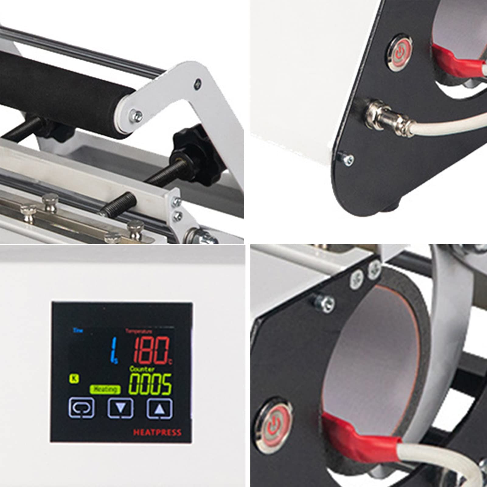 30oz/20oz/16oz Tumbler Heat Press Machine for Sublimation - White Ceramic Mug Press for Skinny & Straight Tumblers (11oz-30oz) - Perfect for DIY Custom Drinkware, Gifts & Small Business Printing