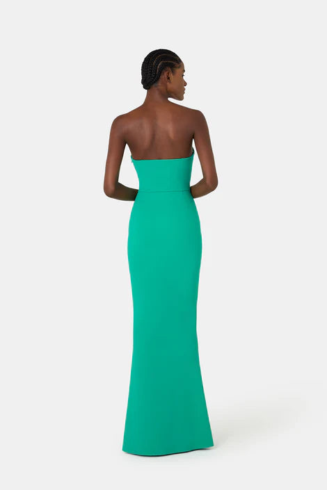 Bairei Strapless Jersey Column Gown - Elegant Formal Evening Dress for Prom, Wedding & Special Occasions