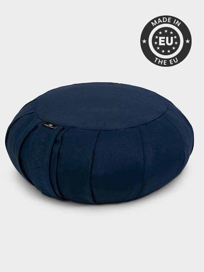 Organic Buckwheat Zafu Meditation Cushion - Round Yoga Pillow for Comfortable Seating, Posture Support & Zen Practice - Perfect for Home, Studio & Meditation Spaces