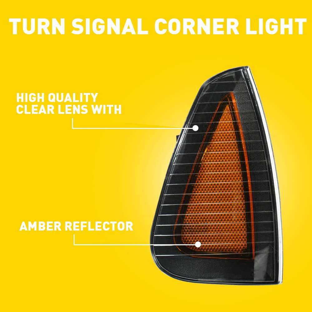 2006-2010 Dodge Charger Corner Light Turn Signal with Halogen Bulb - Compatible with 2006 Dodge Charger Daytona, 2006-2007 Charger Base Models - Durable Replacement for Day & Night Driving, Enhanced Visibility & Safety