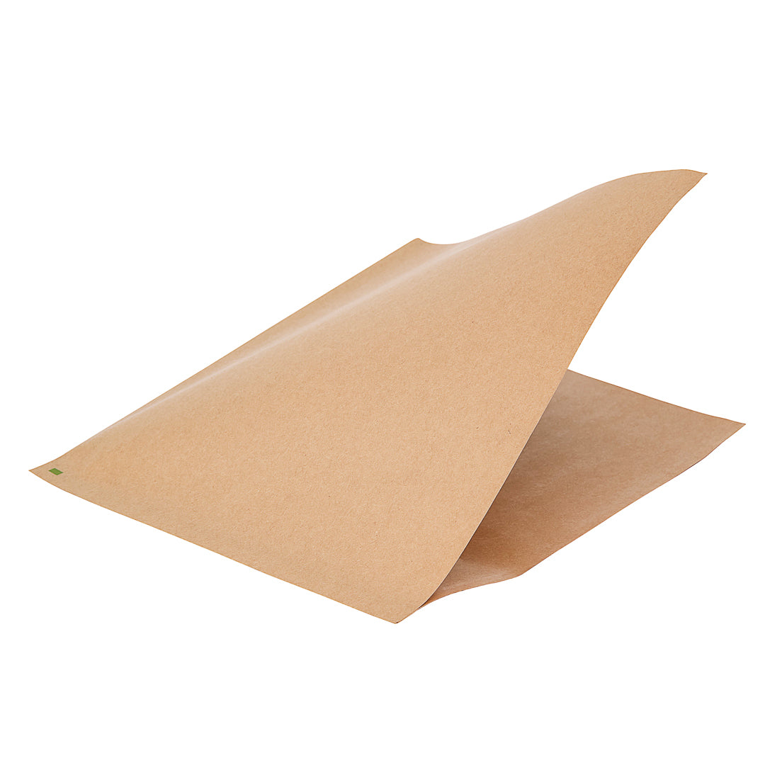 Premium Kraft Paper Bags - Large Double Open, Greaseproof, 10