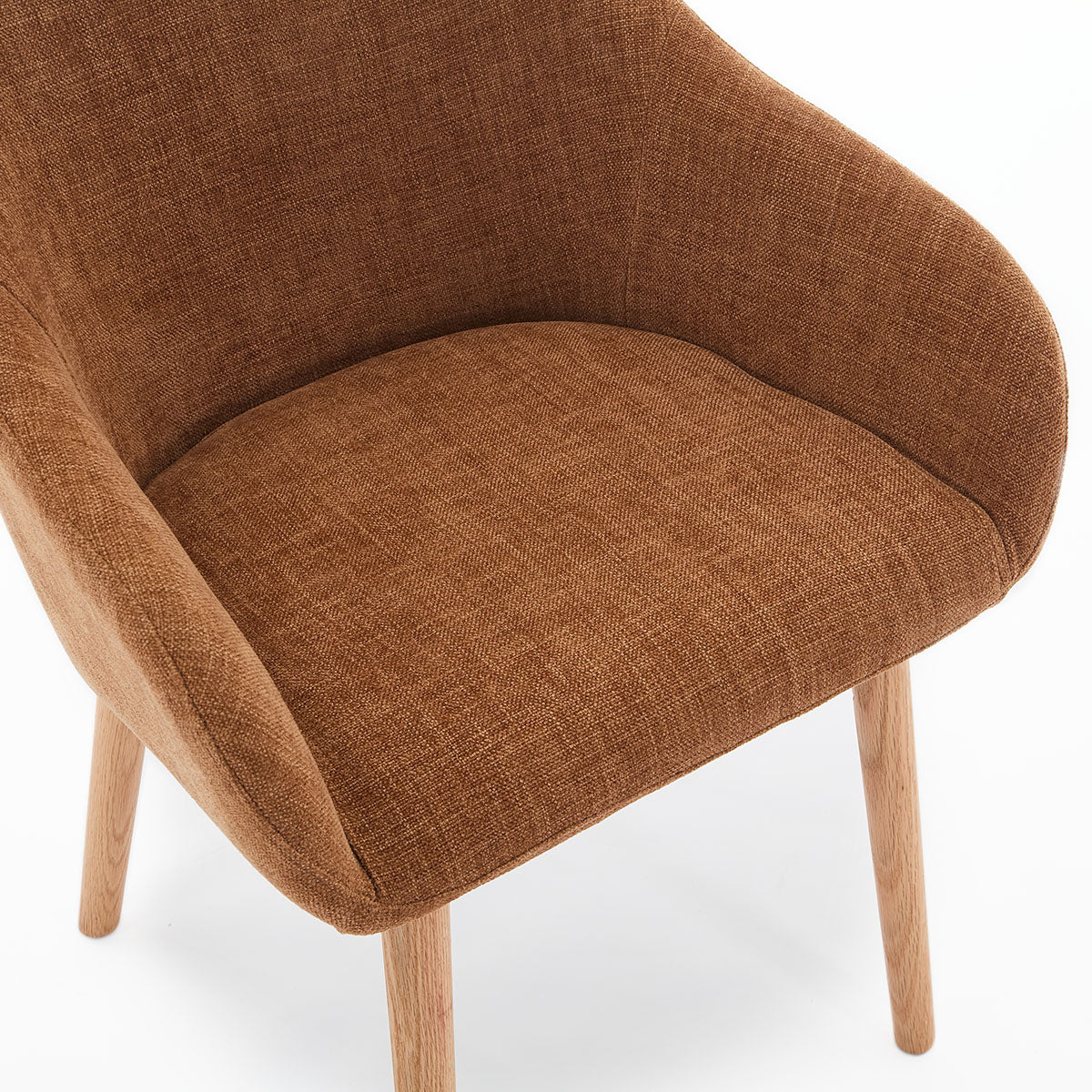 Chloe Fabric Dining Arm Chair - Upholstered Comfortable Dining Room Chair with Padded Seat - Perfect for Kitchen, Dining Room, and Home Decor