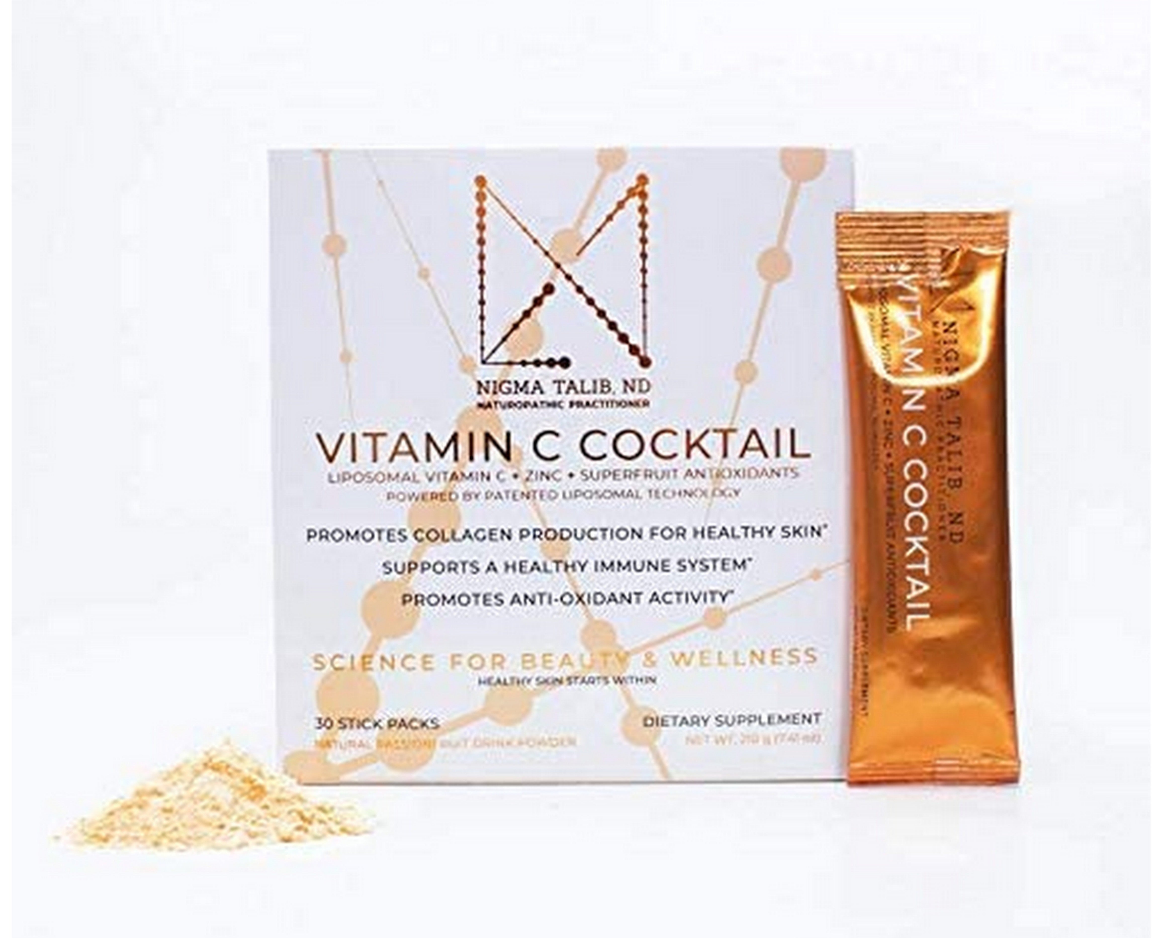 Dr. Nigma Vitamin C Cocktail Drink Powder Packets - Immune Support & Antioxidant Boost - Perfect for Travel, Workouts, and Daily Wellness