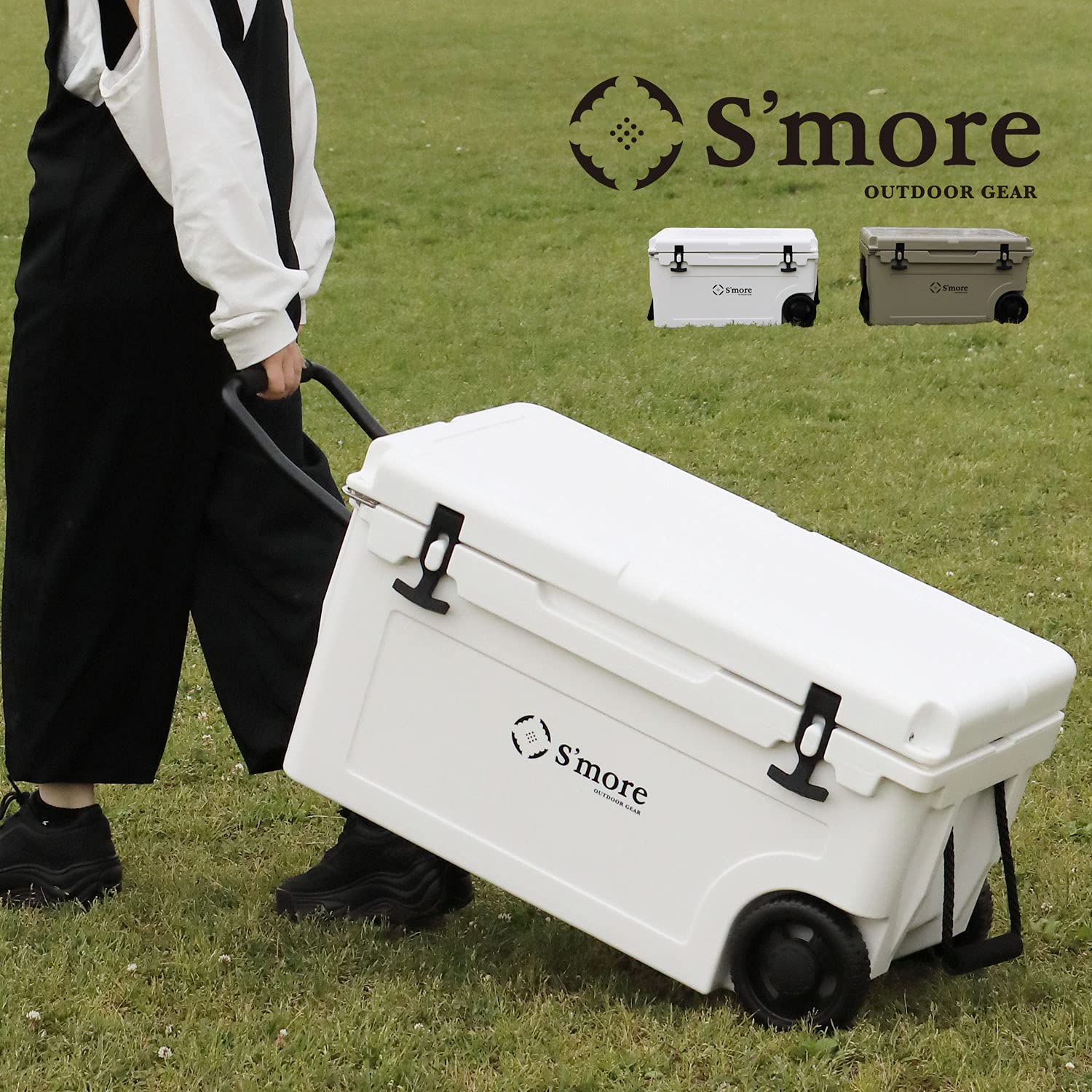 Becool 55QT Rolling Cooler Box - 16.5 Gallon (52L) Heavy-Duty Hard Cooler with Wheels for Camping, Fishing & Outdoor Adventures | Superior Ice Retention | Portable Cooler for Picnics, Tailgating & Beach Trips