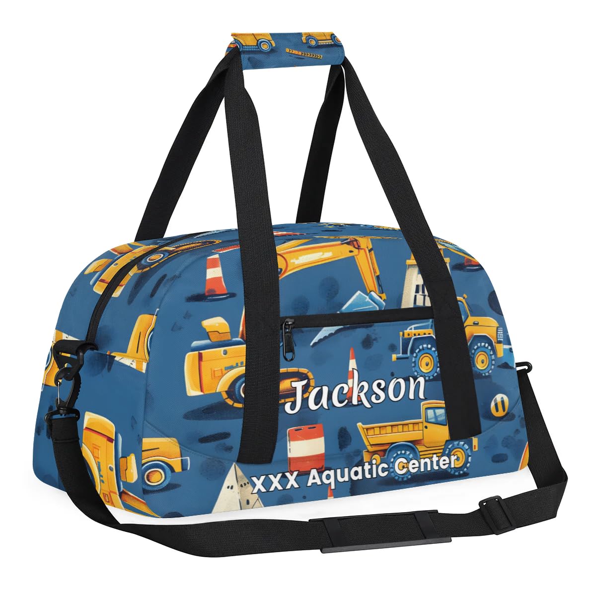 Custom Personalized Kids Gym Duffel Bags for Boys - Monogrammed Sports Training & Travel Weekender Bag with Name (11 Styles) - Perfect for School, Sports Practice, Sleepovers & Weekend Trips