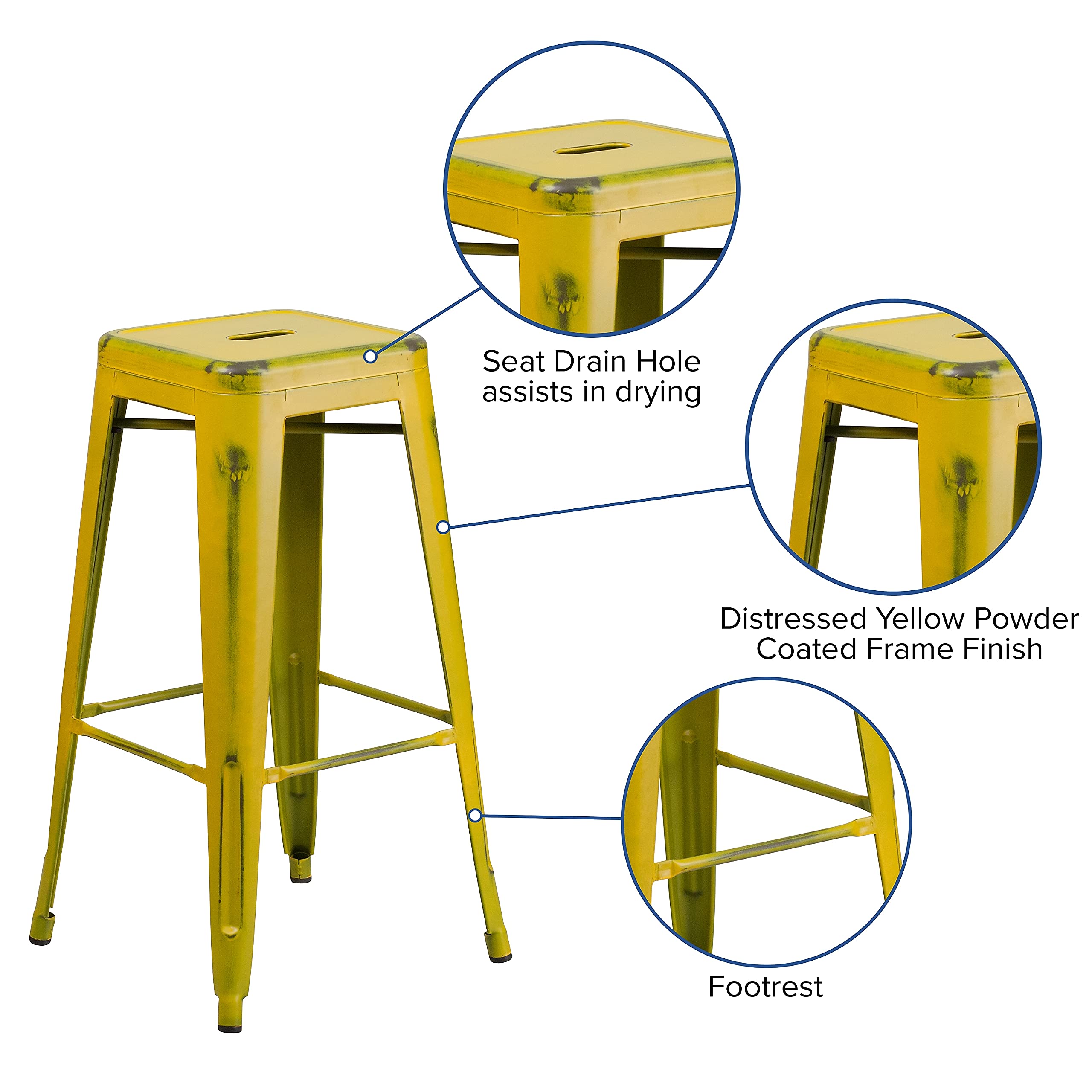 Flash Furniture Kai Commercial Grade 4-Pack 30