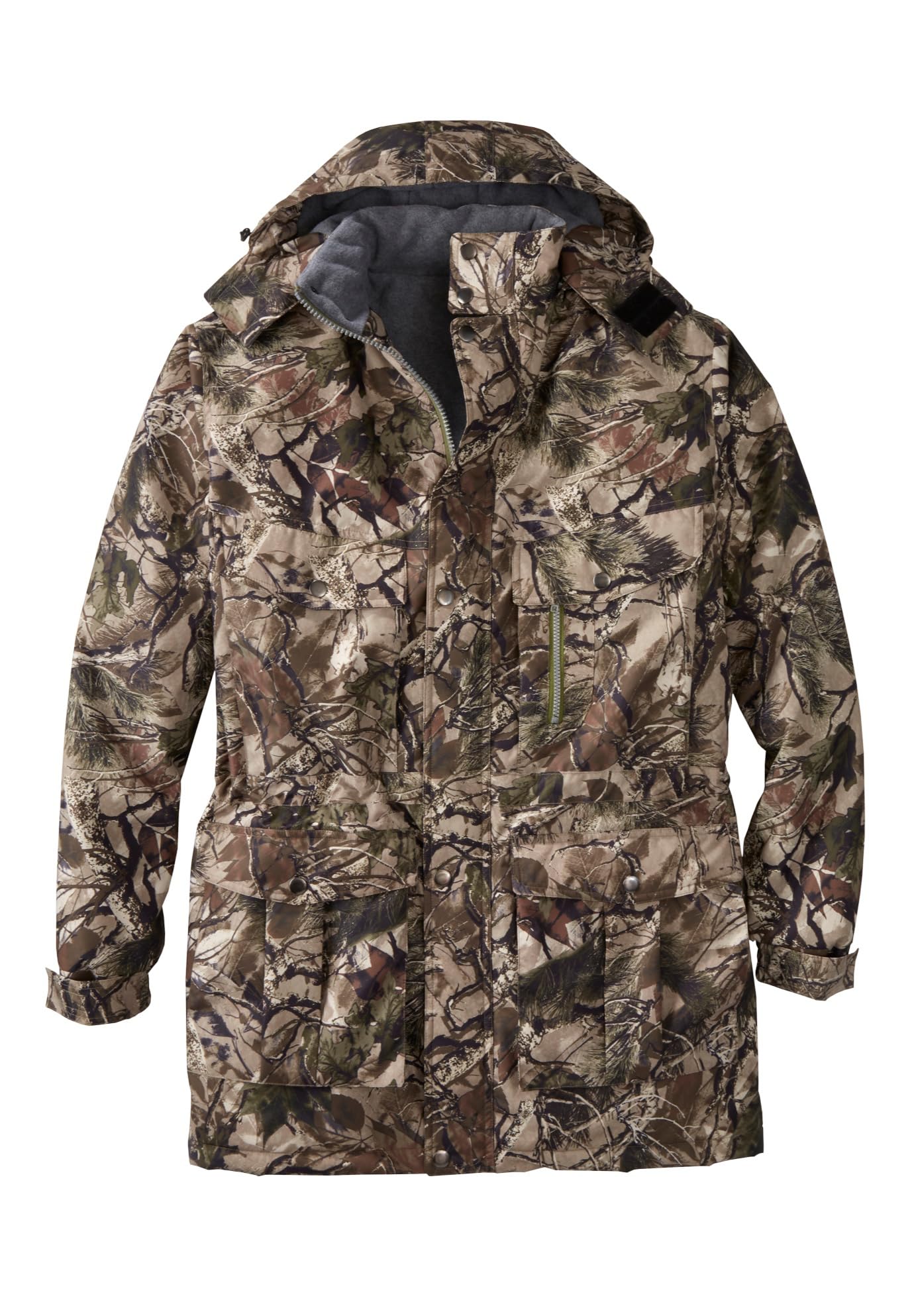 KingSize Men's Big & Tall Fleece-Lined Winter Parka Jacket with Detachable Hood & 6 Pockets - Warm Waterproof Outdoor Coat for Hiking, Camping & Cold Weather