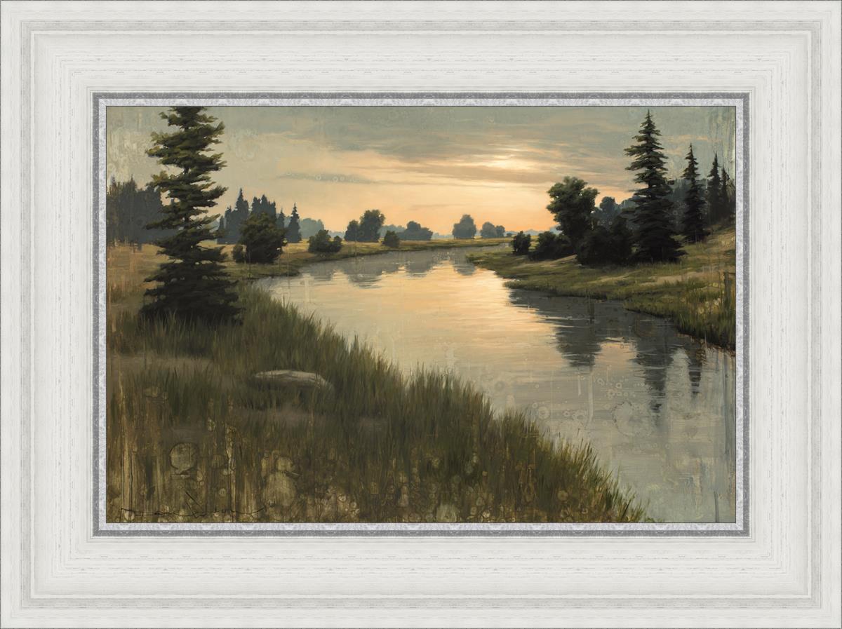 Calming Dusk By Dan Wilson - Relaxing Home Decor Painting for Living Room & Bedroom - Perfect Wall Art for Stress Relief & Meditation Spaces