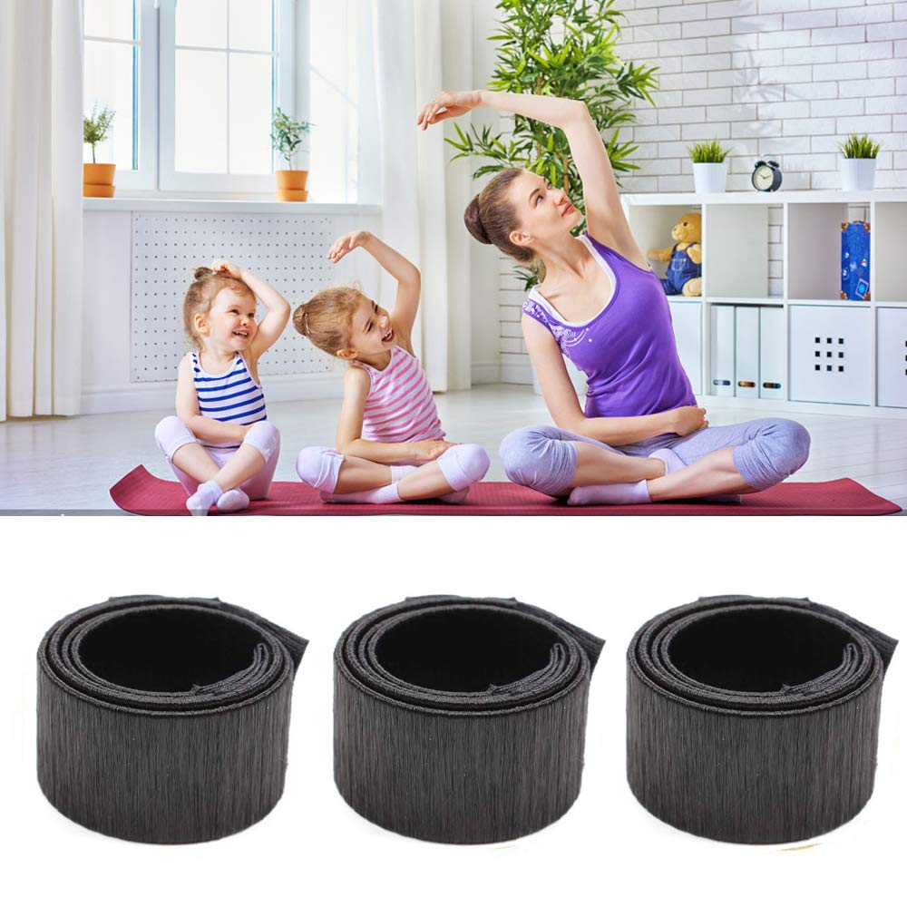 OCHILIMA Professional Hair Bun Maker 3-Piece Set - Black Magic Bun Makers for Perfect Ballet & Ballerina Buns - Easy Snap & Roll Donut Hair Shaper Tool - Great for Dance Performances, Weddings & Everyday Styling