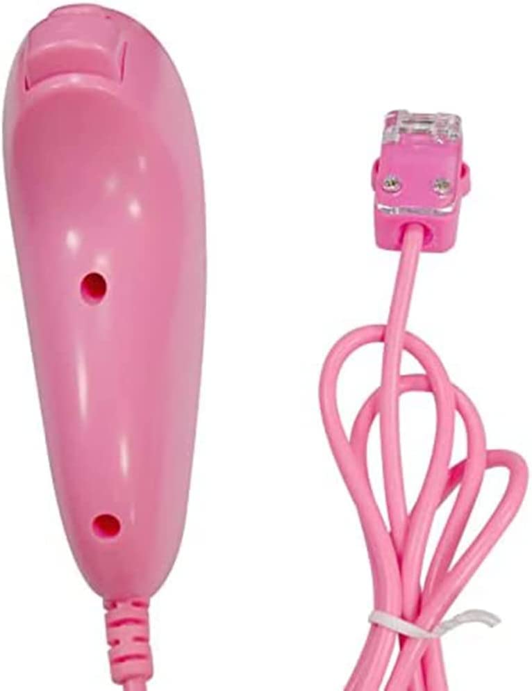 Original Title: Hand Curved Joystick Handle Controller for Wii Nunchuck Remote Controller Replacement Kit (Pink)   Optimized Title: **Wii Nunchuck Replacement Joystick Controller - Ergonomic Hand-Curved Handle, Pink - Perfect for Gaming, Fitness & Party Games**