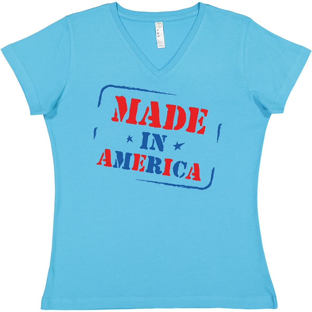 Inktastic Women's V-Neck T-Shirt - Made in USA | Soft Cotton Casual Tee for Everyday Wear, Workouts & Lounge Comfort