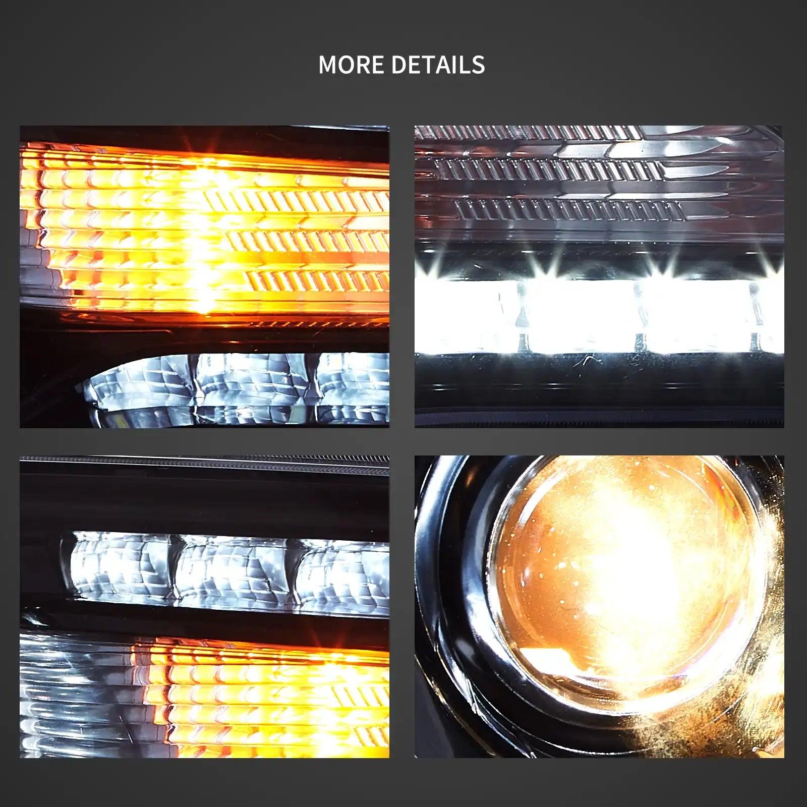 2011-UP Chrysler LED Headlight Assembly - Dual Beam Projector Headlights for Improved Night Visibility | Perfect for Off-Roading, Night Driving & Car Upgrades