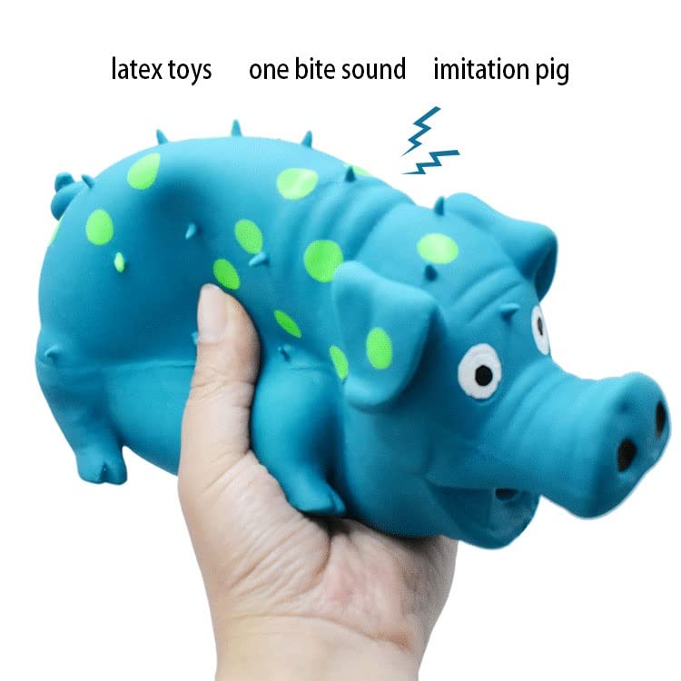 Durable Rubber Dog Chew Toy - Funny Pig Squeaky Bite-Resistant Interactive Toy for Small & Large Dogs - Puppy Pet Play Game - Orange - Perfect for Indoor & Outdoor Playtime
