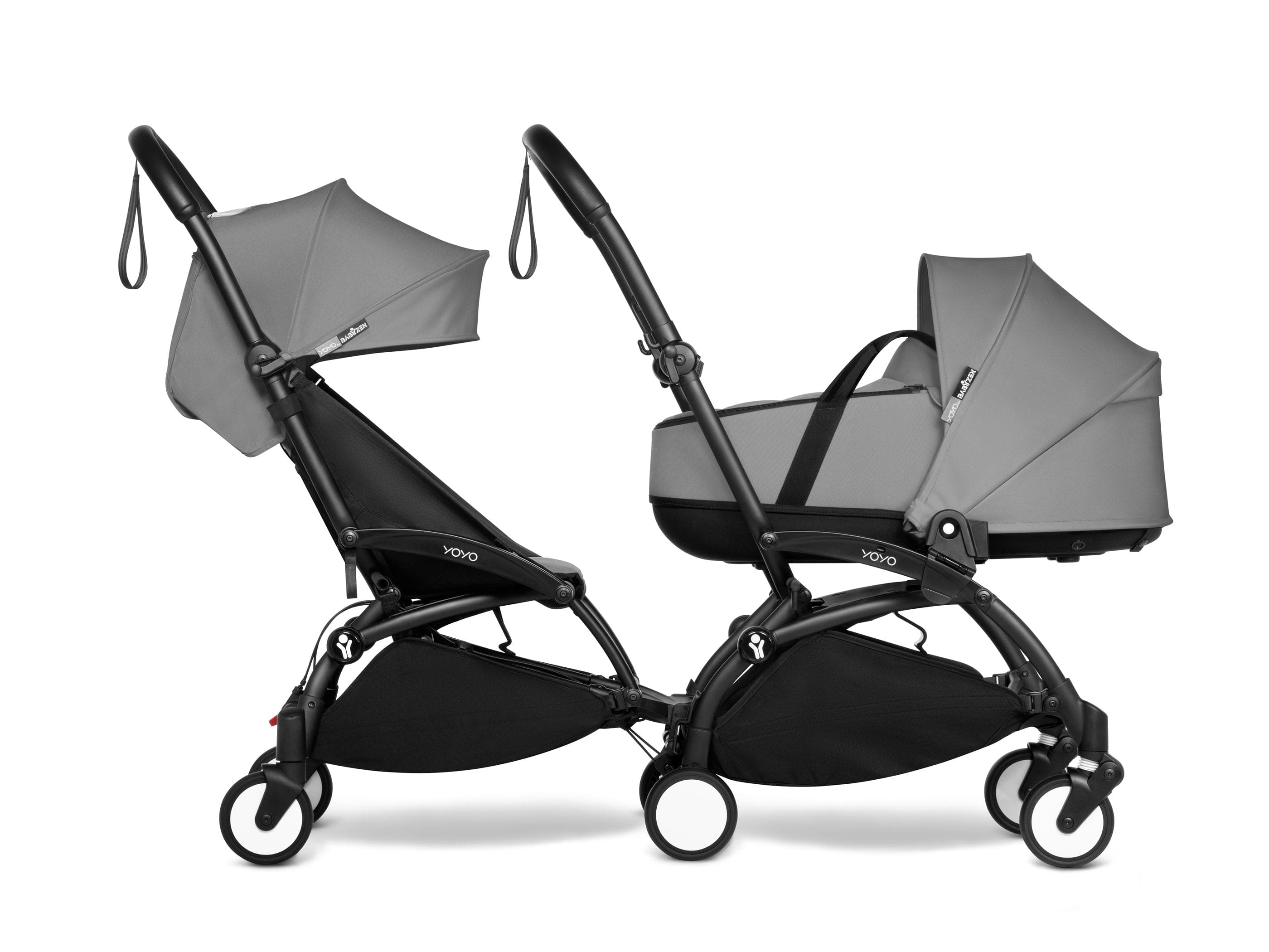 Stokke YOYO 3 Double Stroller with Bassinet & Toddler Seat - Lightweight Compact Travel Stroller for Twins or Siblings (Ages 0-4) | Perfect for City Walks, Air Travel & Everyday Use