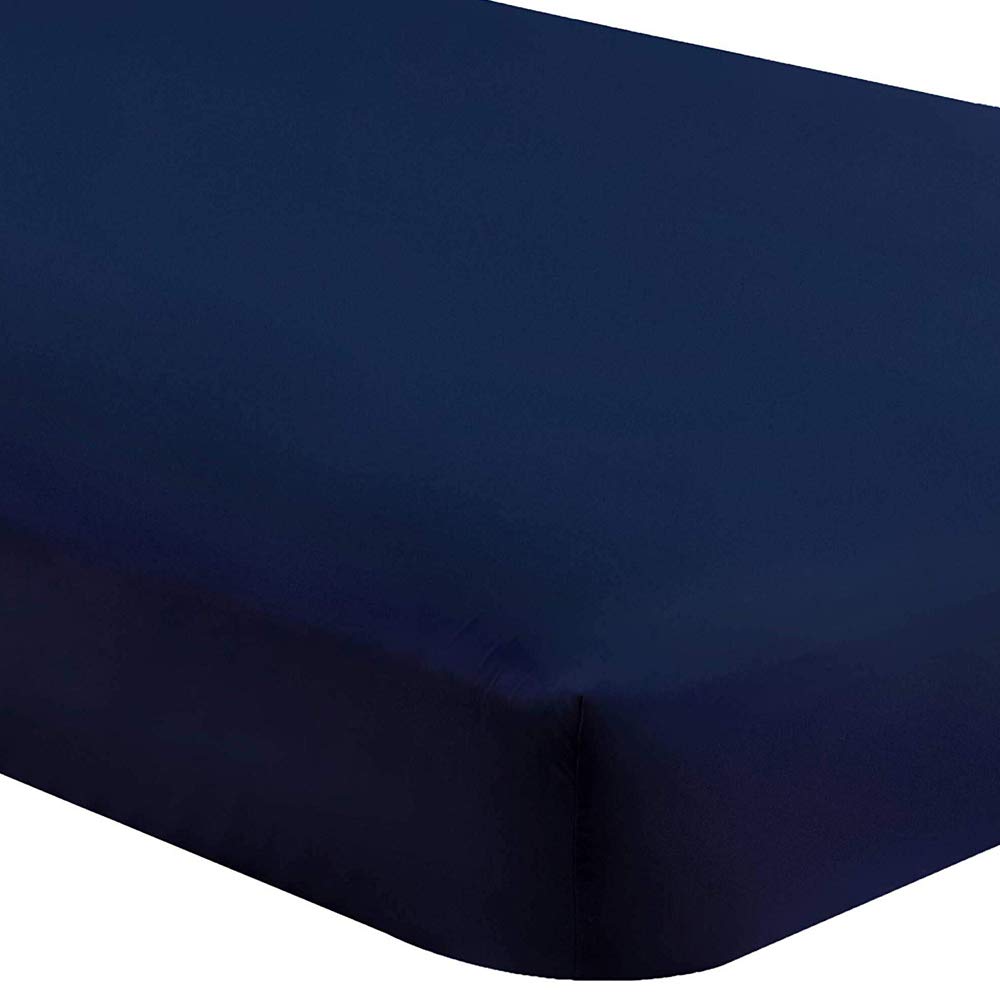 Waterproof Mattress Pad & Fitted Sheet Cover - Twin XL Size, Dark Blue - Bed Bug Protection, Allergy Relief for Dorms, Guest Rooms & RV Beds