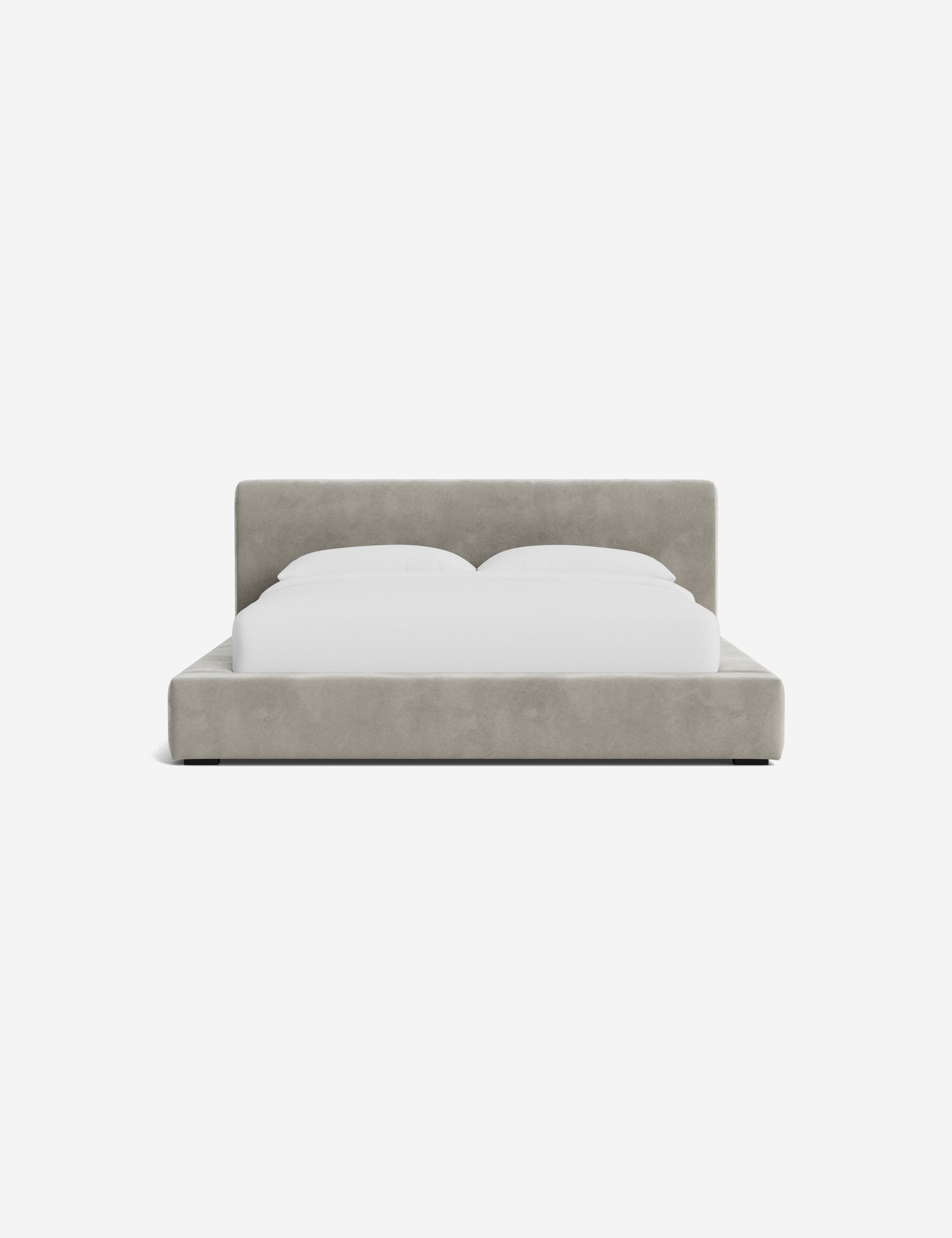 Clayton Platform Bed Frame - Queen Size, Modern Minimalist Wooden Bed with Sturdy Slat Support - Perfect for Bedroom, Guest Room, or Studio Apartment