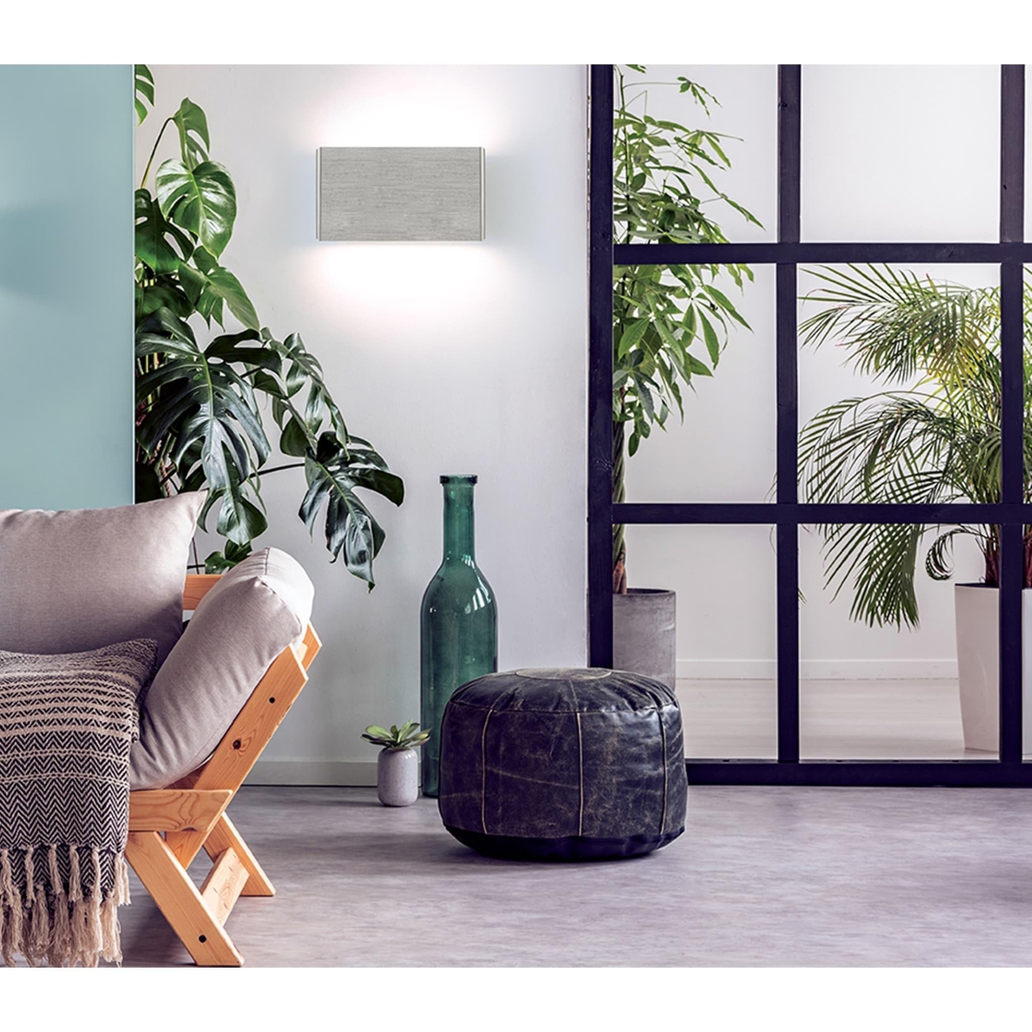 EGLO 86996A Nikita Modern Wall or Ceiling Light Fixture in Matte Nickel Finish - Perfect for Bedroom, Living Room, or Hallway Lighting