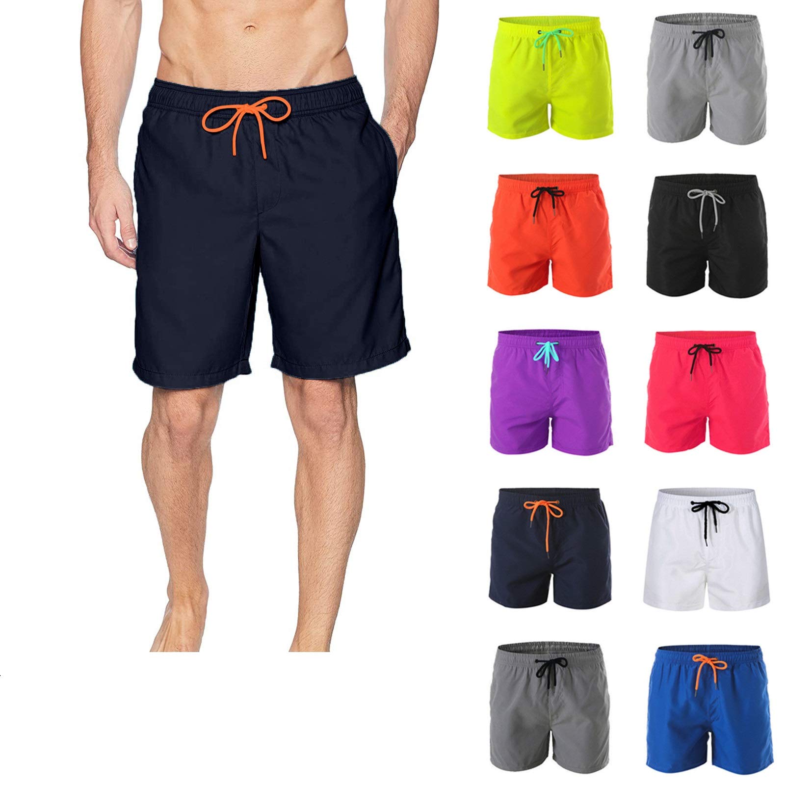 **Teen Girl & Women's 5 Inch Swim Shorts - Dark Gray 2, XXXXL - Quick Dry Comfortable Swimwear for Beach, Pool & Water Sports**