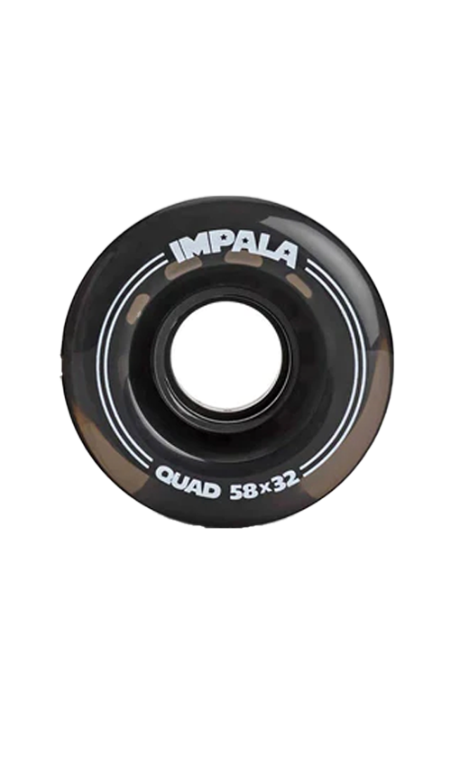 Impala 58mm Black Skateboard Wheels 4-Pack - High Performance Wheels for Smooth Riding on Streets & Skate Parks