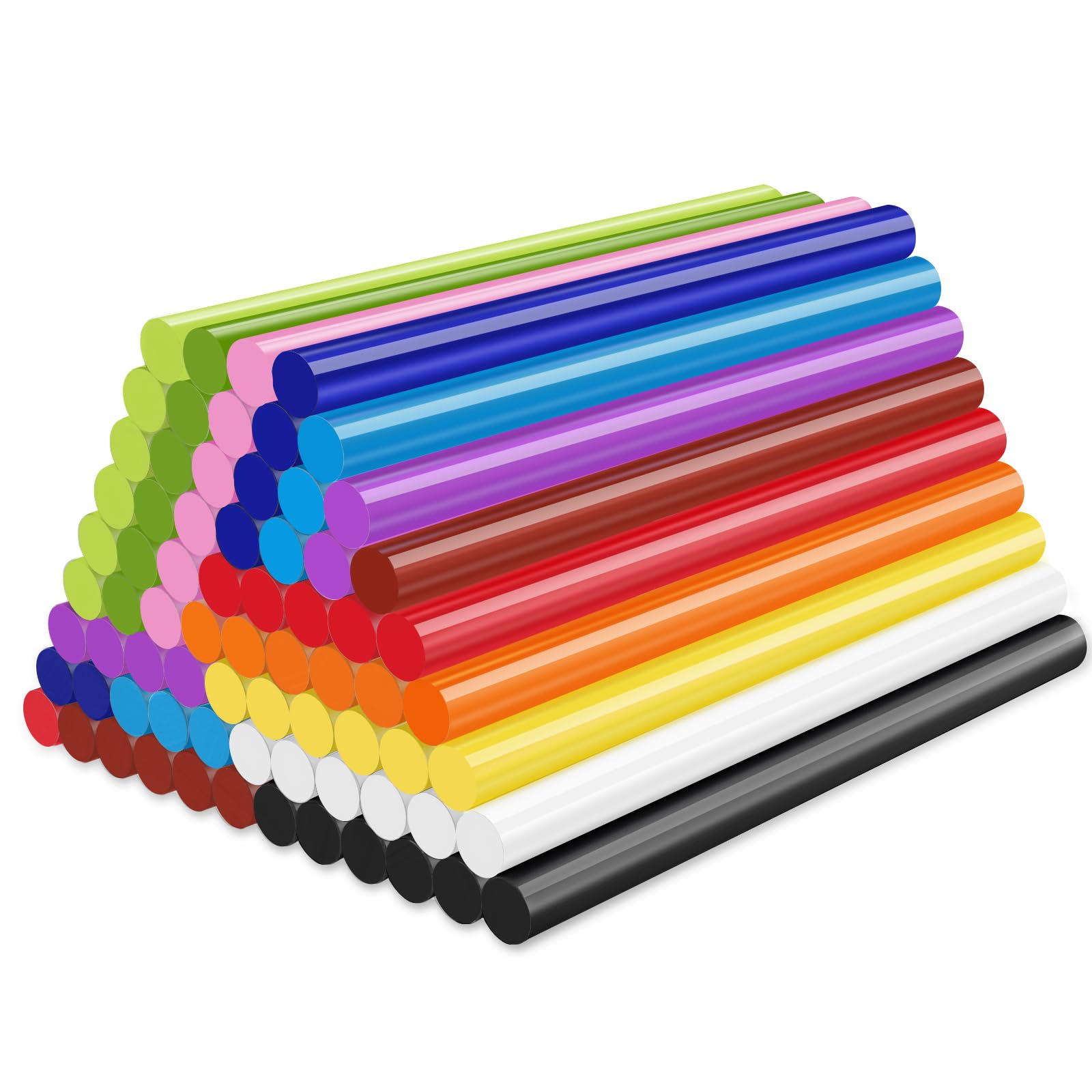 ENPOINT 72-Pack Colored Hot Glue Sticks - 0.27 x 3.93 Inch Mini EVA Adhesive for DIY Crafts, Art Projects, Home Repairs & School Supplies - 12 Vibrant Colors for Creative Bonding & Quick Fixes