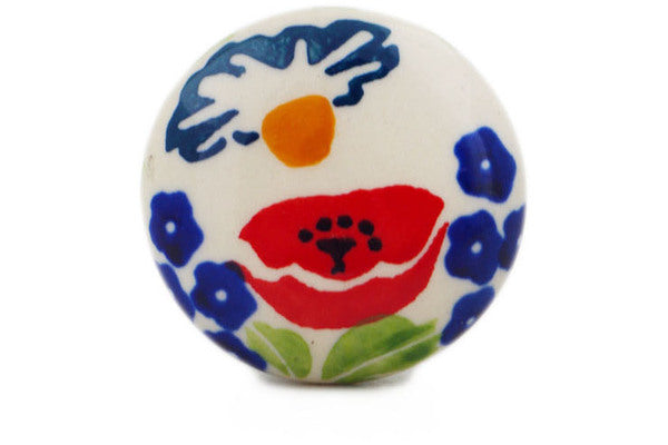 1.5 Inch Wild Poppies Drawer Knob - Vintage Floral Cabinet Hardware for Bedroom, Kitchen & Bathroom Furniture