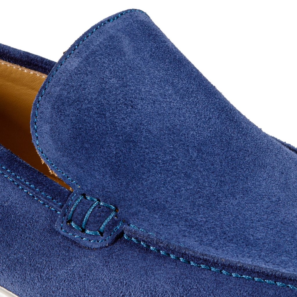 ARTIGIANO ROMA Men's Suede Loafers in Navy Blue - Comfortable Slip-On Shoes for Casual Wear & Office Outfits