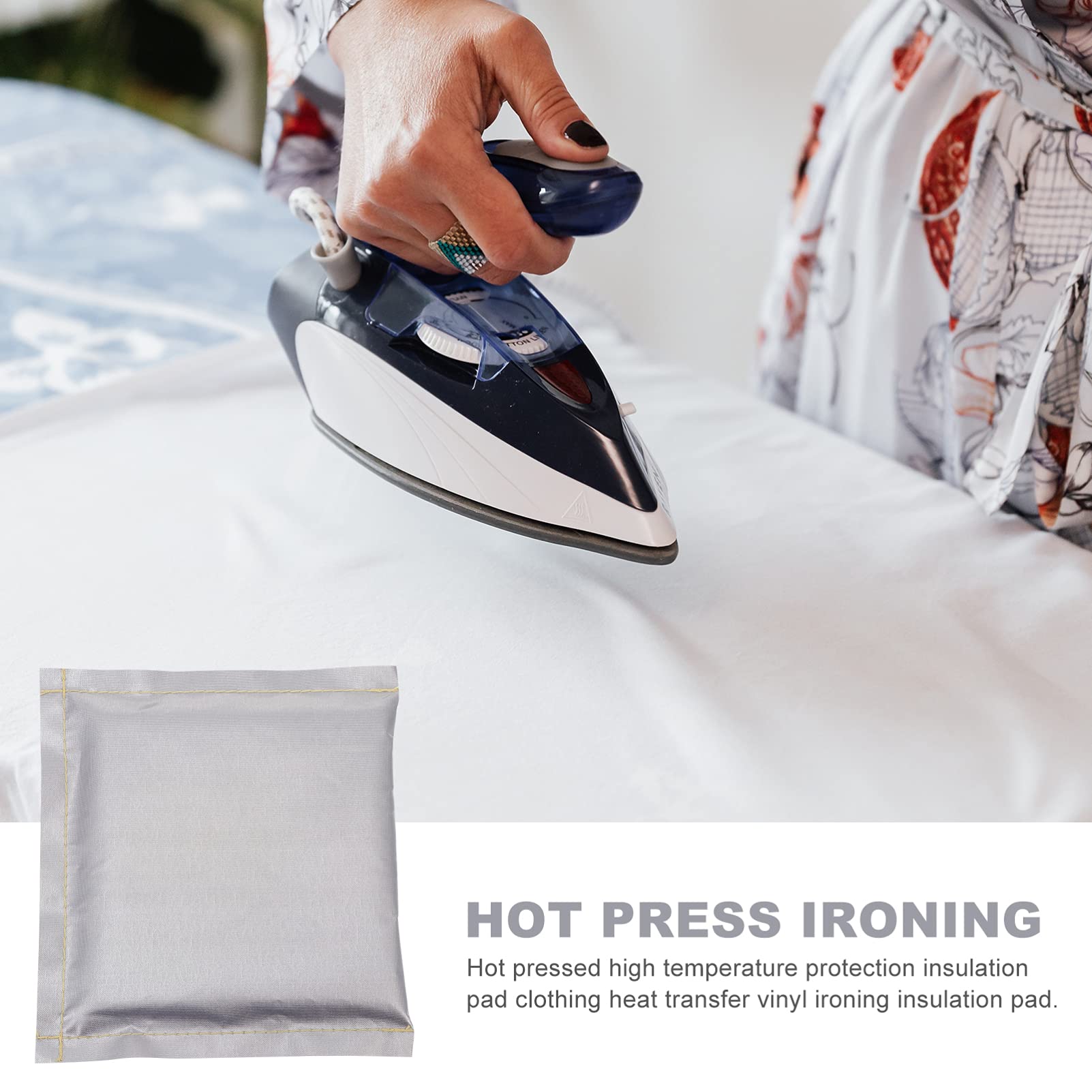 EXCEART 16x20 Heat Press Machine for Clothing & Quilting - Mini Ironing Tool with Reusable Press Mat - DIY T-Shirt Transfer & Fabric Ironing for Home Crafts & Small Business