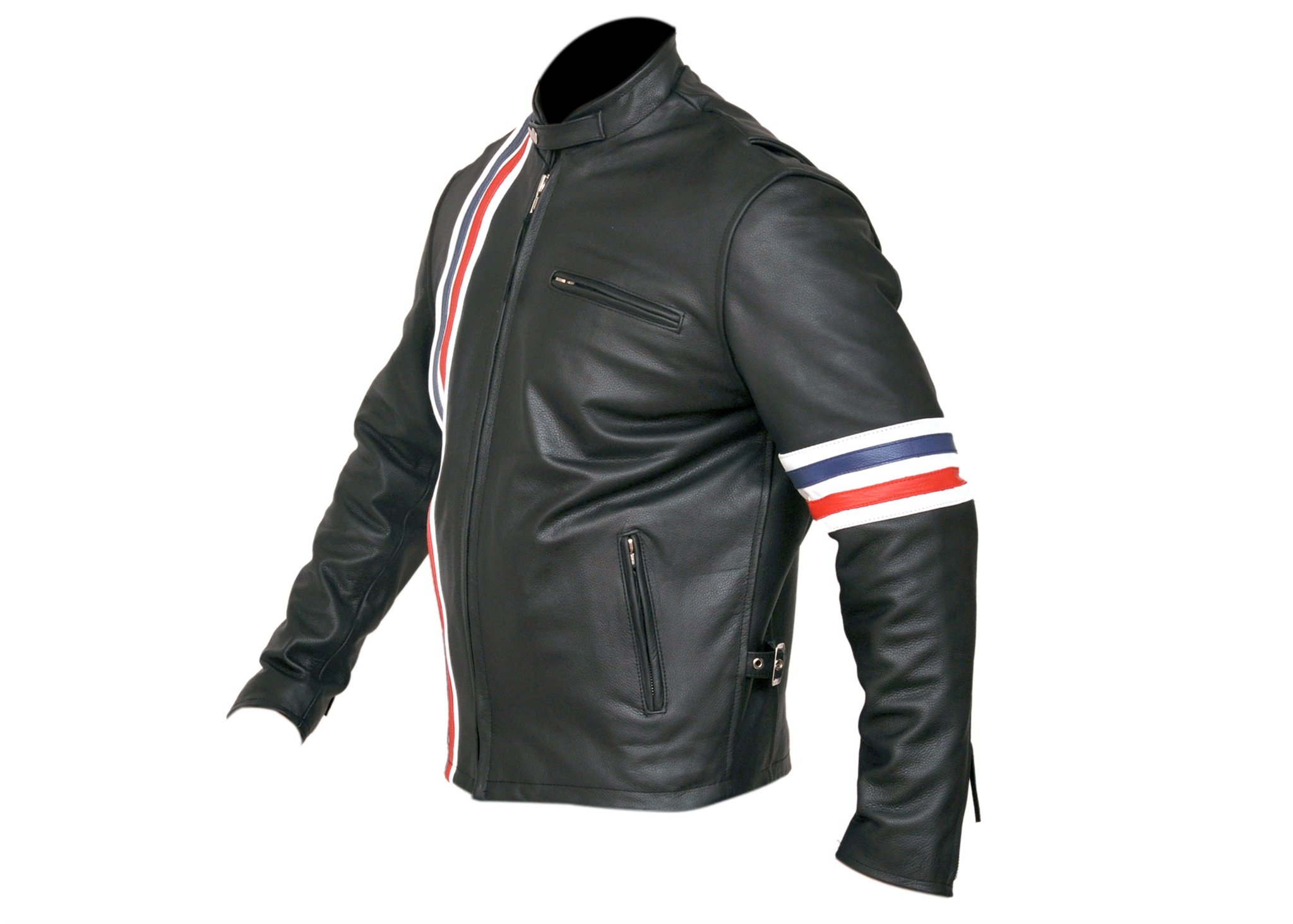 **Captain America Easy Rider Leather Jacket – Men's Vintage Biker Jacket for Motorcycle Riding, Cosplay & Halloween Costume**