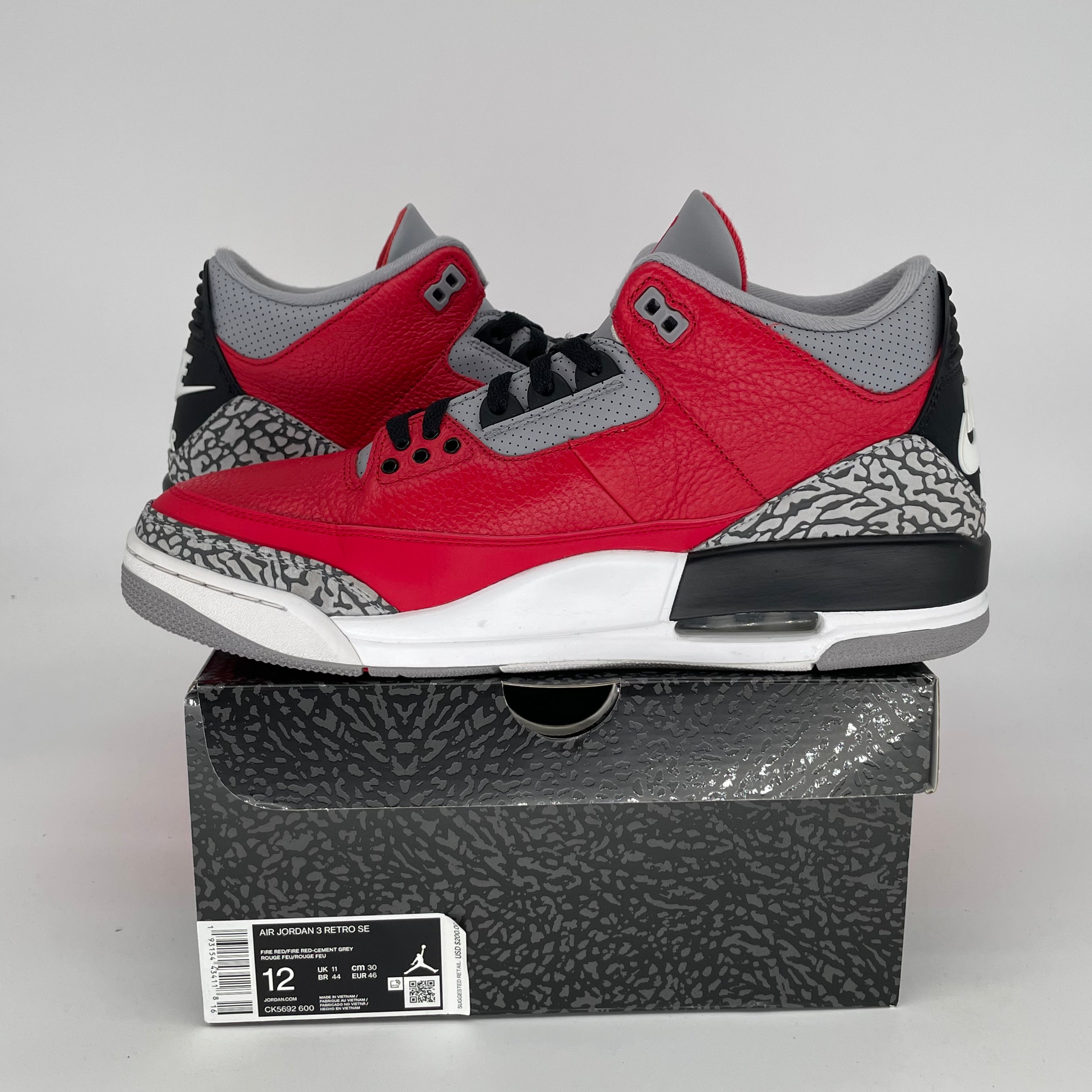 AIR JORDAN 3 UNITE Men's Basketball Shoes - Size 12 (CK5692-600) - Retro Style Sneakers for Casual Wear & Street Fashion