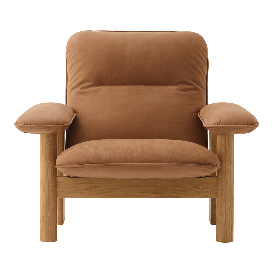 Brasilia Lounge Chair - Mid Century Modern Accent Chair for Living Room, Bedroom & Office - Comfortable Upholstered Armchair with Wooden Legs - Perfect for Relaxing, Reading & Lounging