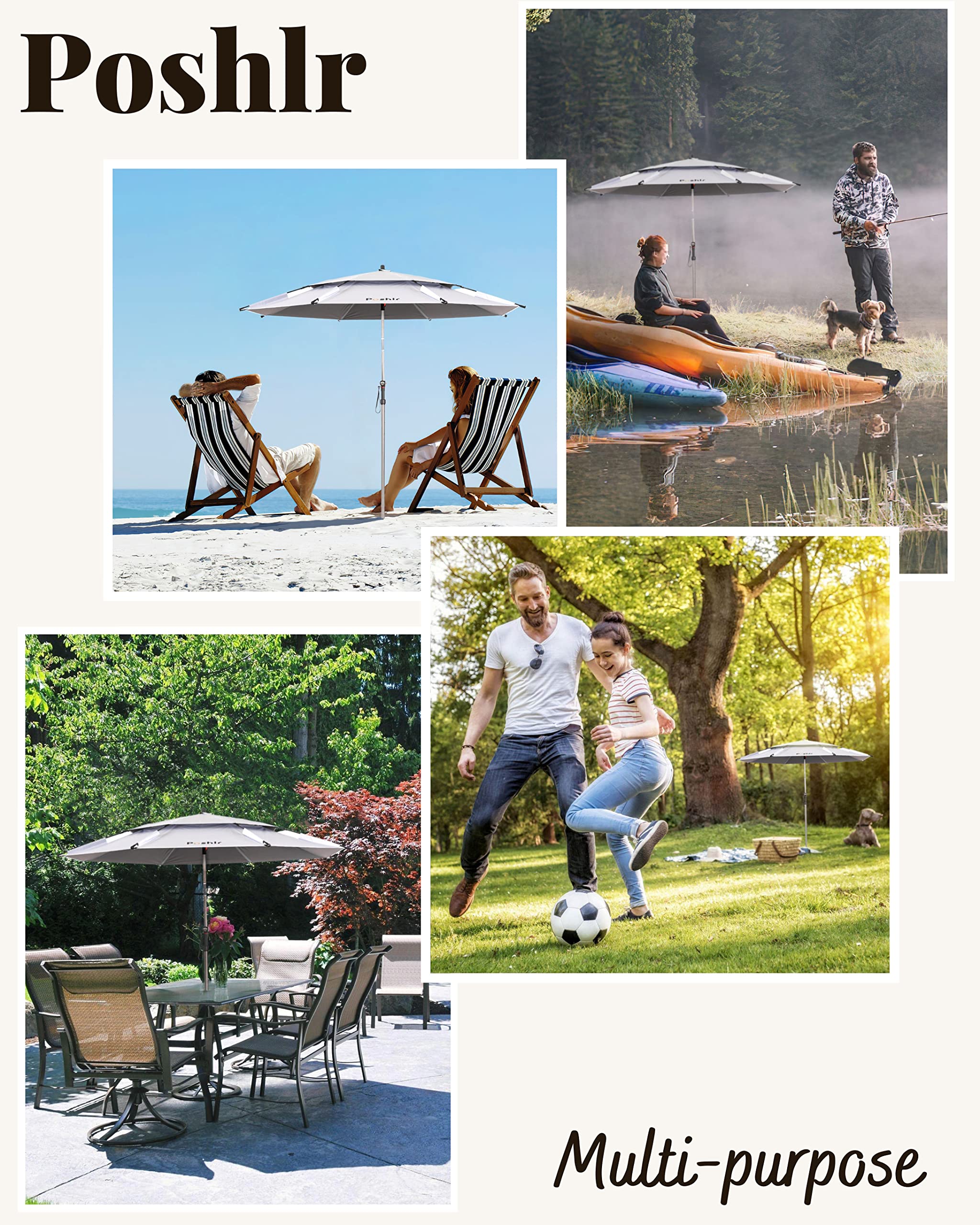 **Heavy Duty Windproof Beach Umbrella with Sand Anchor & UV Protection - Portable Large Sun Shade for Travel, Picnics, and Outdoor Activities**    *(Optimized for SEO, includes use cases: travel, picnics, outdoor activities)*