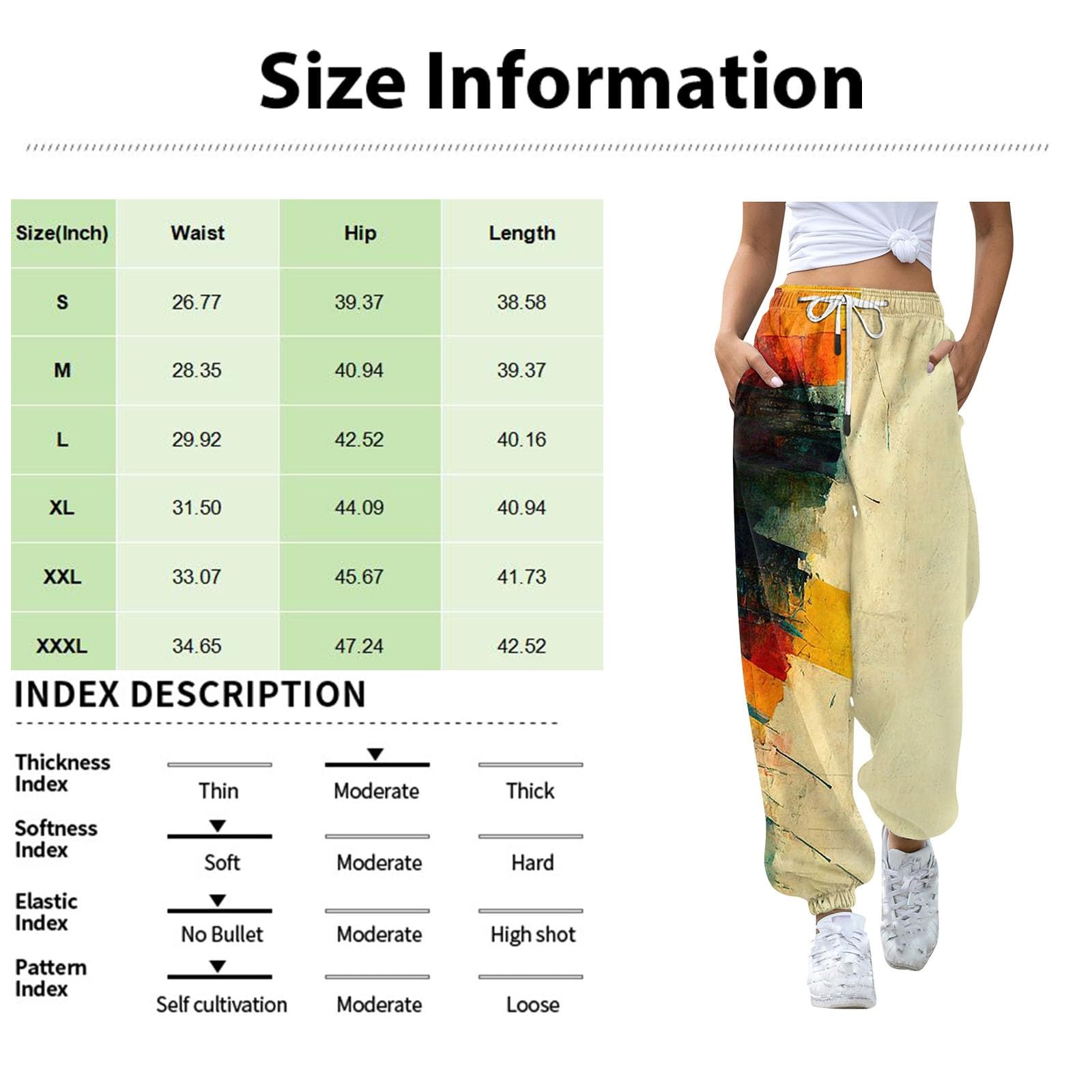 Women's Elastic Waist Pants with Pockets - Fleece Joggers & Dress Sweatpants | Doodle Print Lounge Pants for Casual Wear, Workout & Home Comfort
