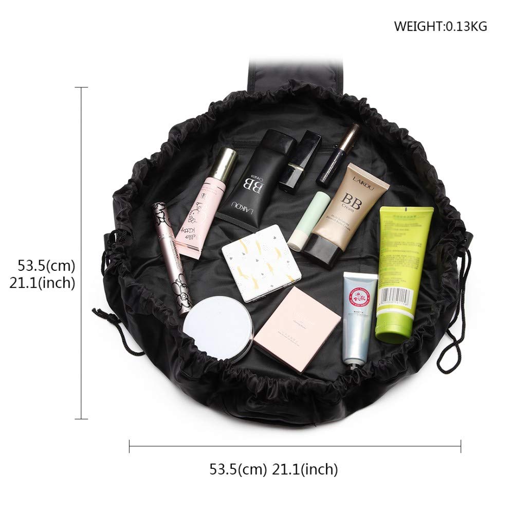 Waterproof Travel Cosmetic Bag - Large Capacity Makeup Organizer for Beauticians, Portable Quick Pack for Gym, Beach & Business Trips