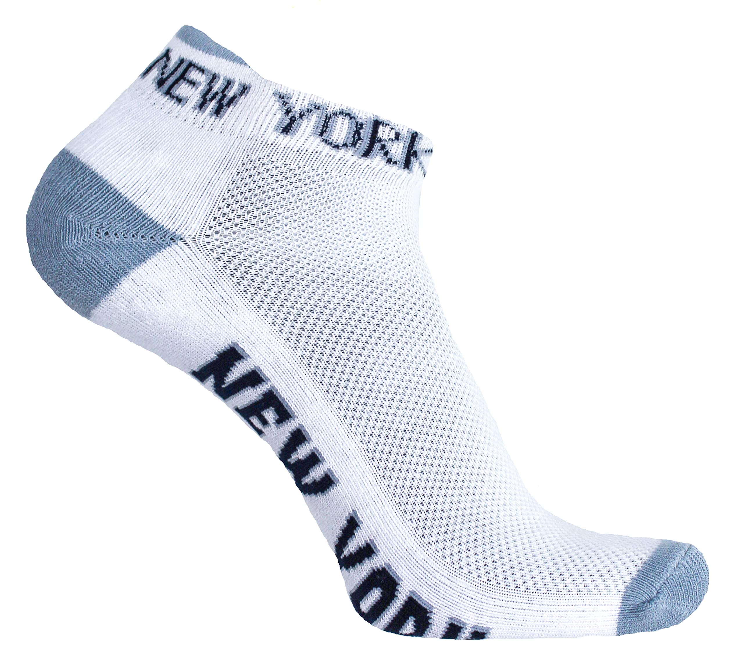 DB Fan Gear New York White Footies - Soft & Comfortable Socks for Sports Fans - Perfect for Game Day, Gifts & Casual Wear