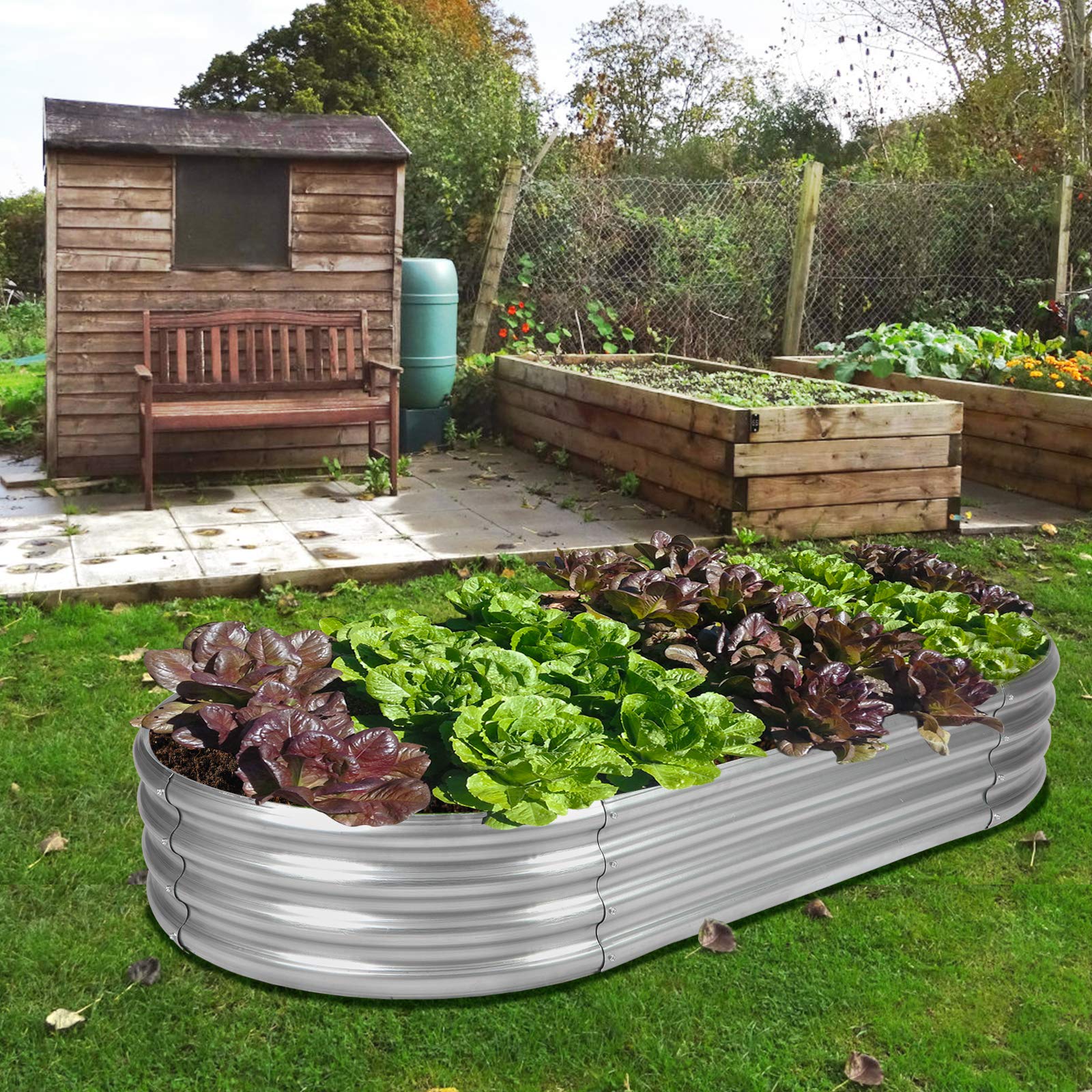 Galvanized Raised Garden Bed Outdoor - Durable Rust & Weather Resistant Planter Box for Vegetables, Herbs & Flowers | Perfect for Backyard, Patio & Urban Gardening