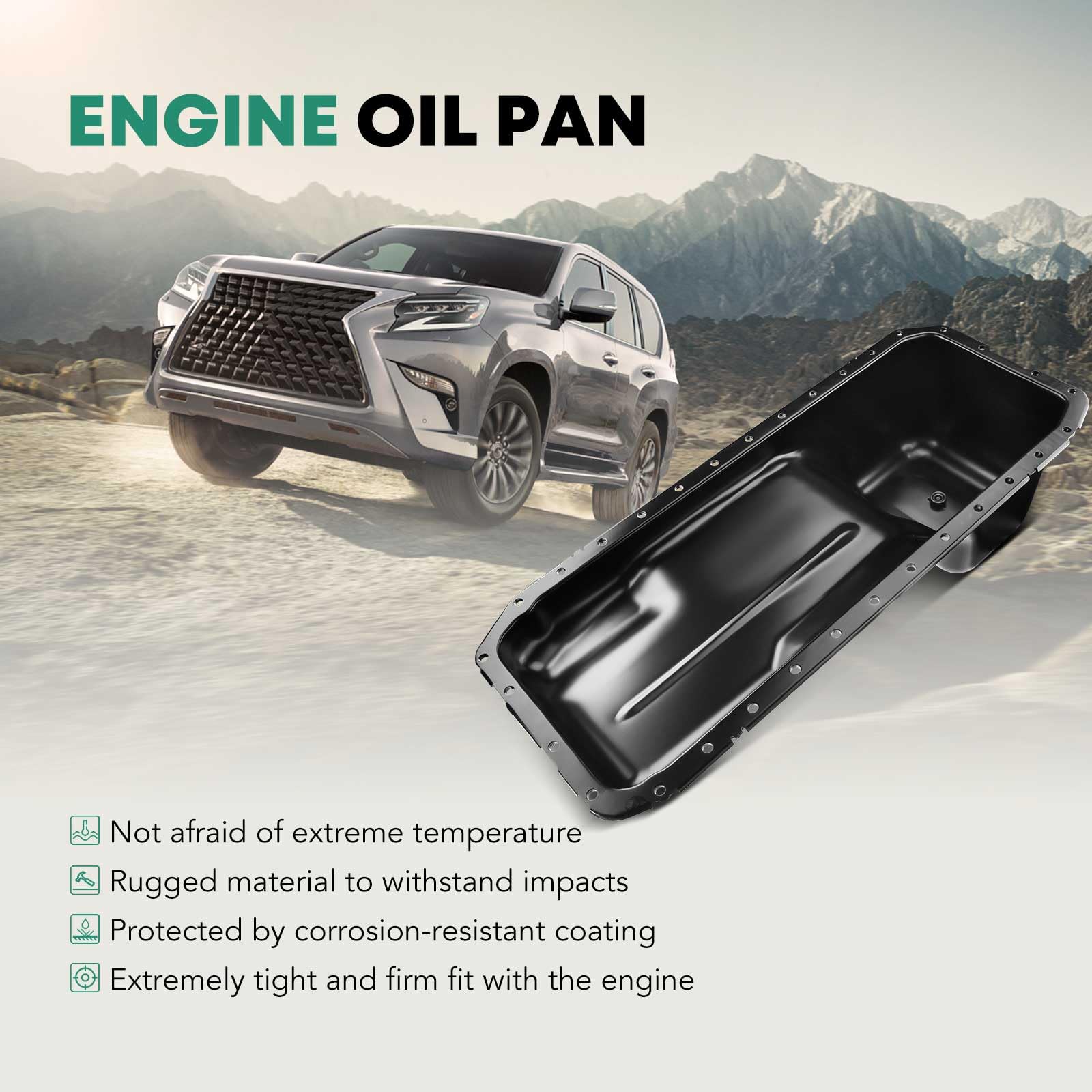 High-Quality Engine Oil Pan & Drain Plug Replacement for Dodge Ram 2500 3500 4000 4500 5500 5.9L 6.7L Turbo Diesel - Perfect for DIY Auto Repair & Maintenance