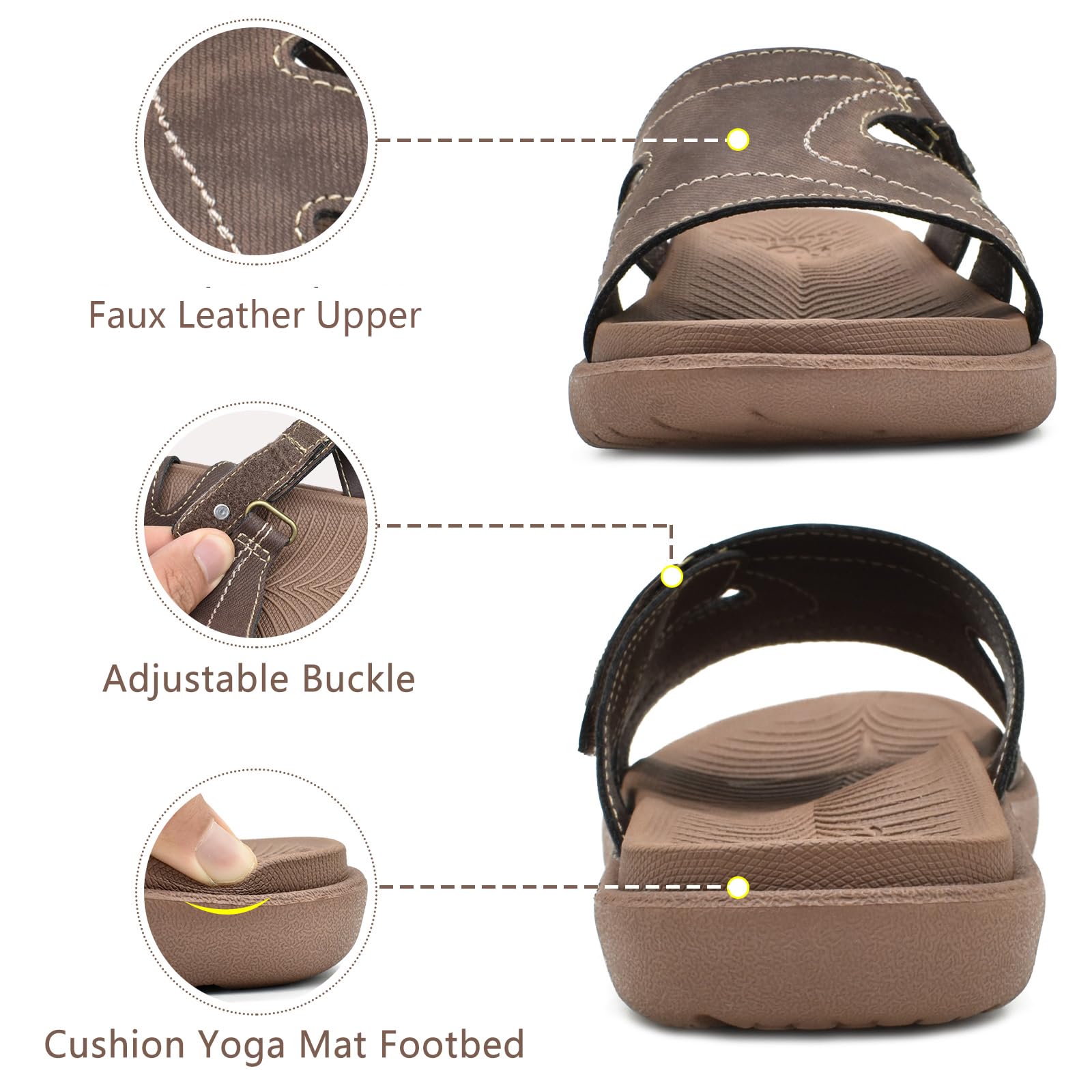**KuaiLu Women's Orthotic Slides - Lightweight Athletic Sandals with Arch Support for Plantar Fasciitis - Yoga, Gym & Home Comfort Slippers**
