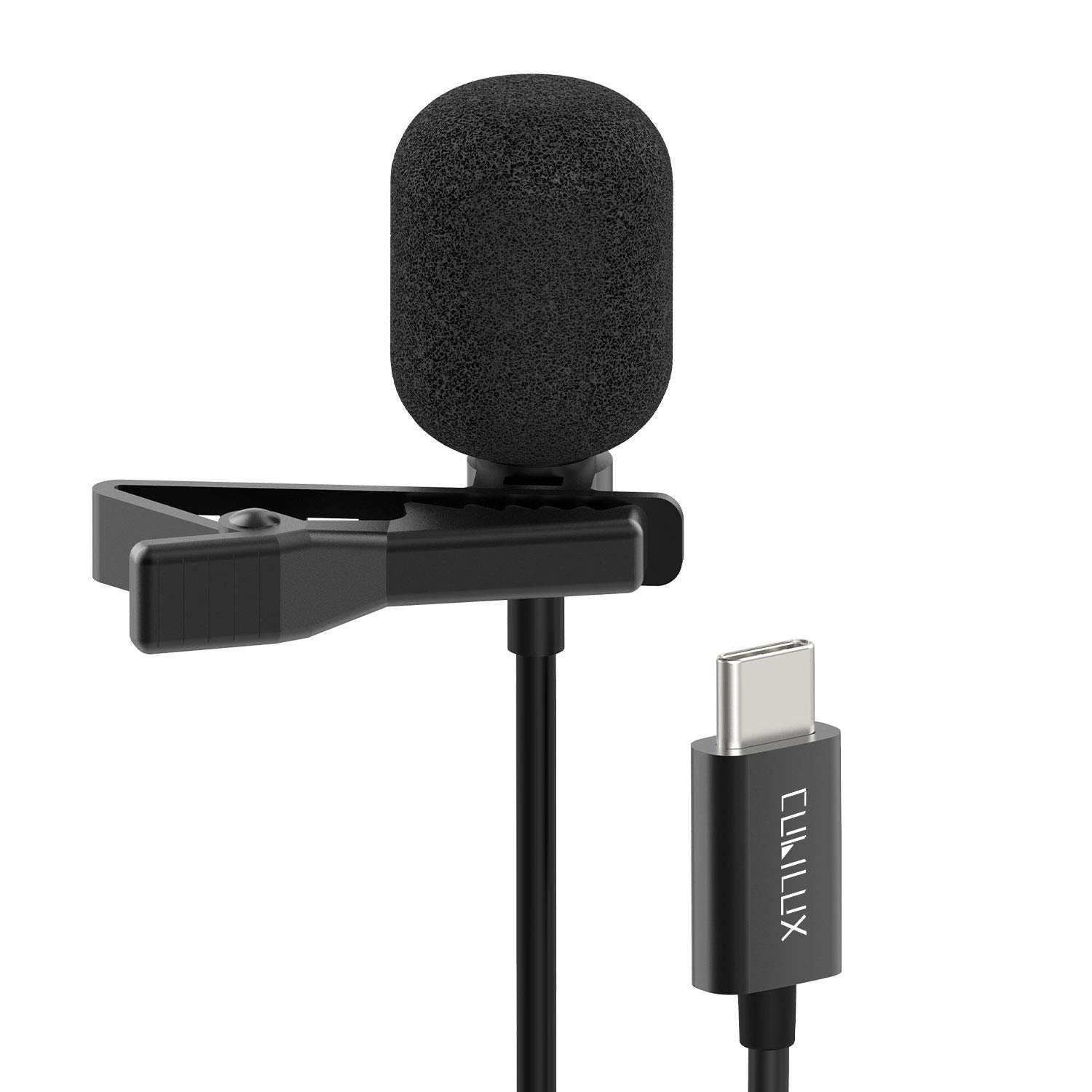 Cubilux USB C Microphone - Type C Lavalier Lapel Clip Mic for Samsung Galaxy S25/S24/S23/S22 Ultra, Tab S10/S9/S8/S7, iPhone 16/15 Pro Max, iPad Pro 13/12.9/11, Pixel 9/8/7/6 Pro - 10ft Cable - Perfect for Podcasting, Video Recording & Online Meetings