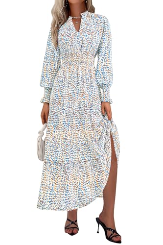 Floral Blue White