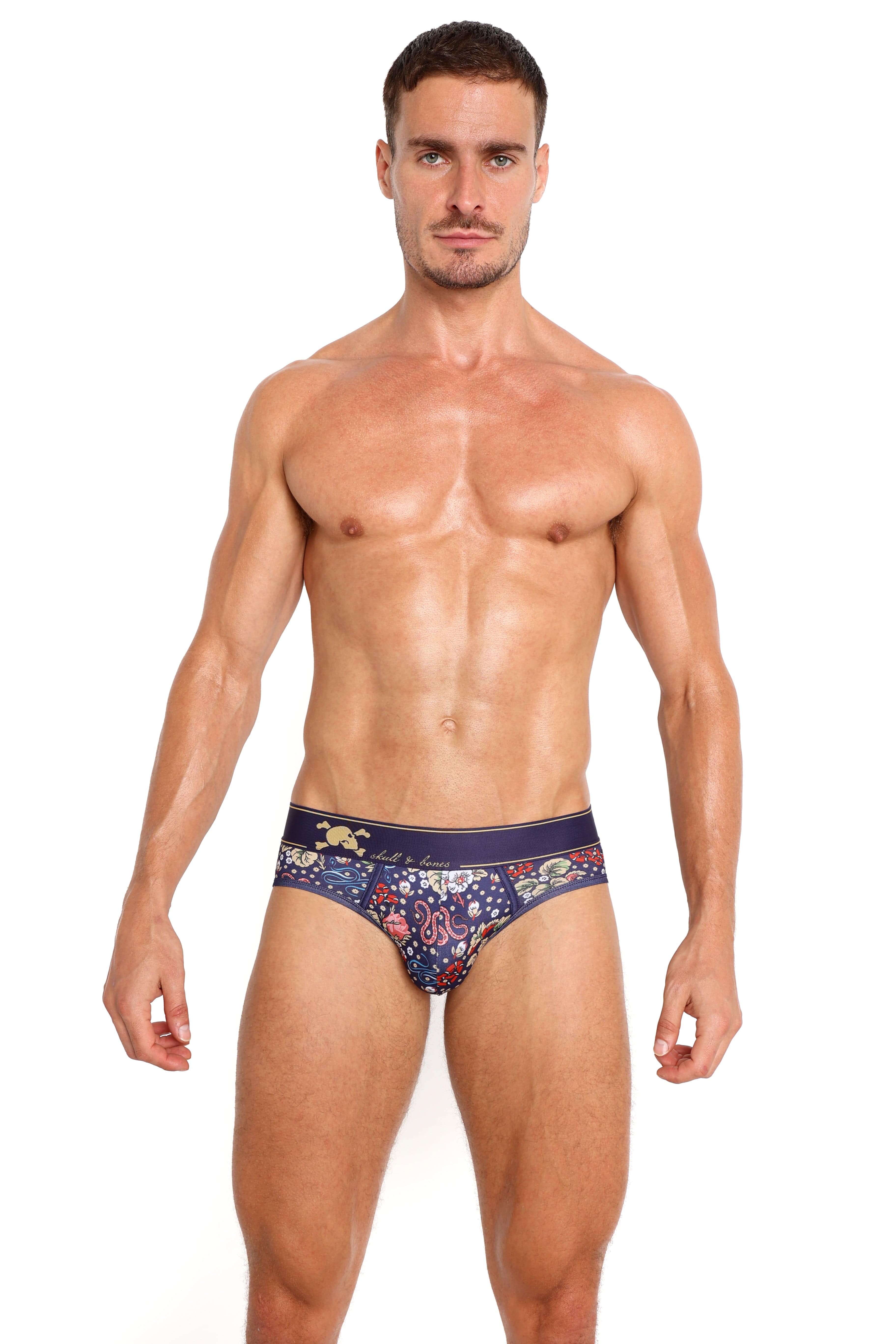 Ditsy Snake Floral Briefs for Women - Comfortable Cotton Underwear Panties for Daily Wear & Sleep
