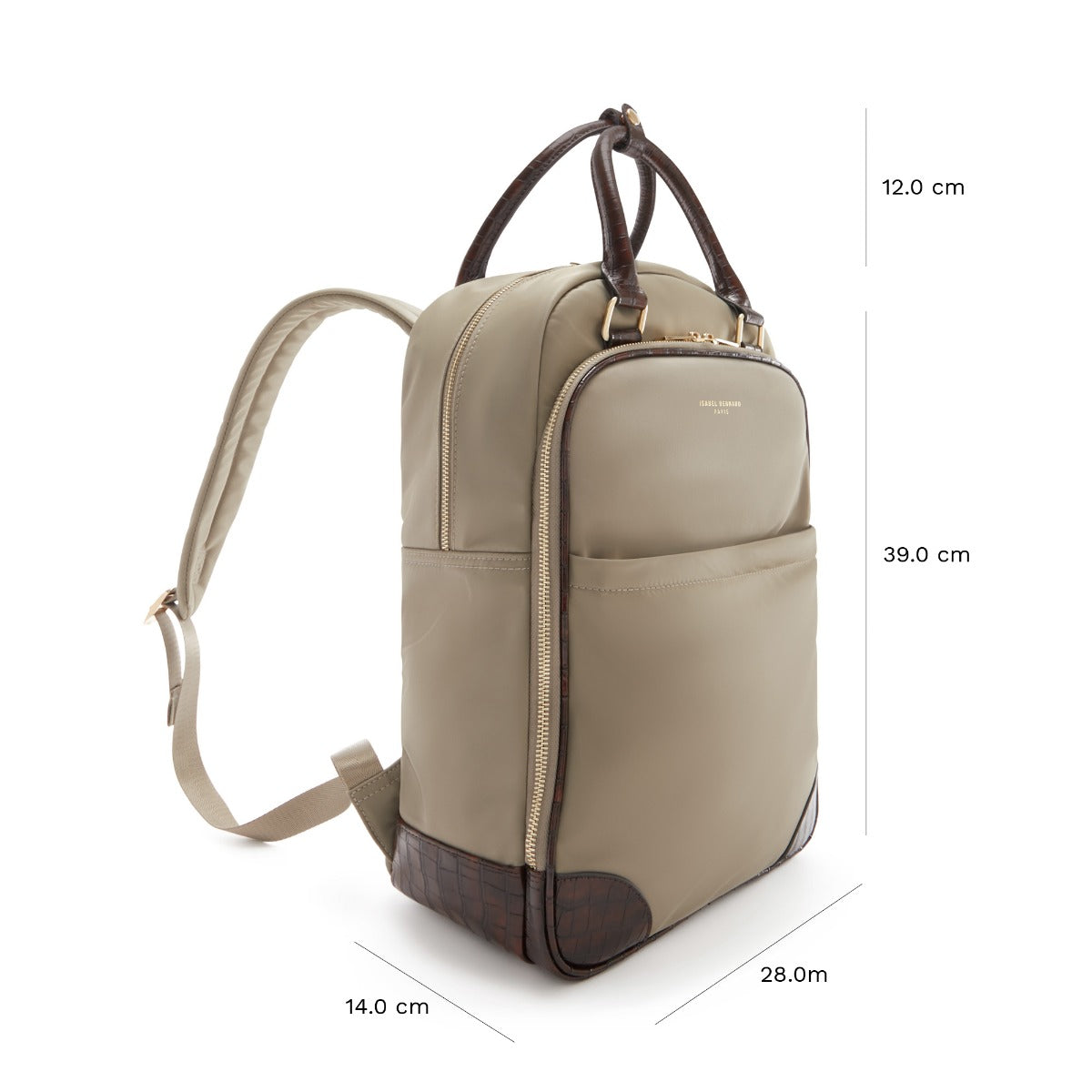 Louvre Cher Taupe Backpack - Stylish & Durable Travel Bag for Women & Men | Perfect for School, Work, & Outdoor Adventures