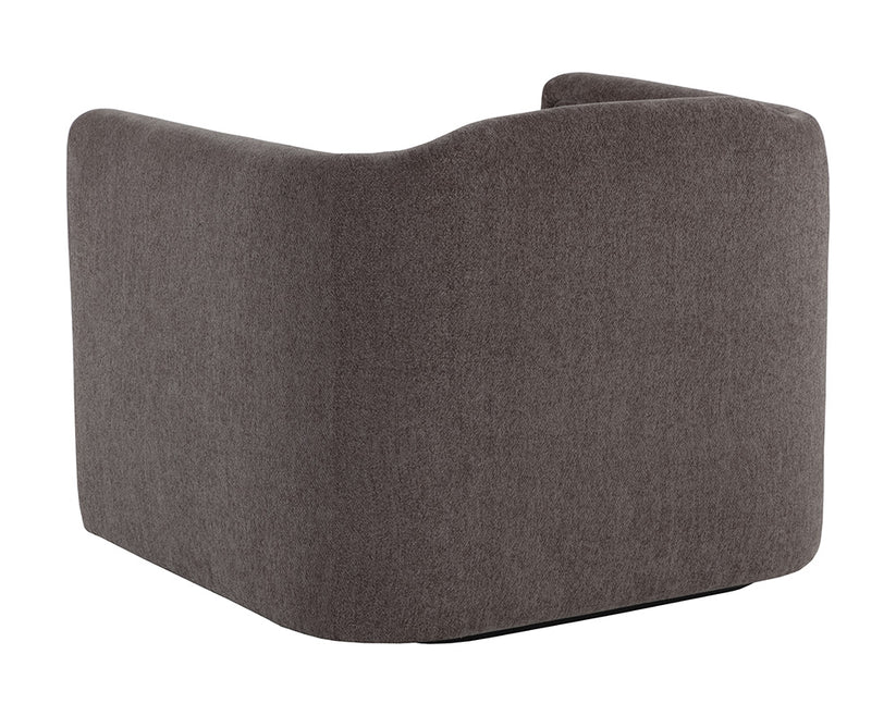 Birrit Swivel Armchair - 360° Rotating Modern Lounge Chair for Living Room, Bedroom & Office - Comfortable Upholstered Accent Chair with Sturdy Metal Base