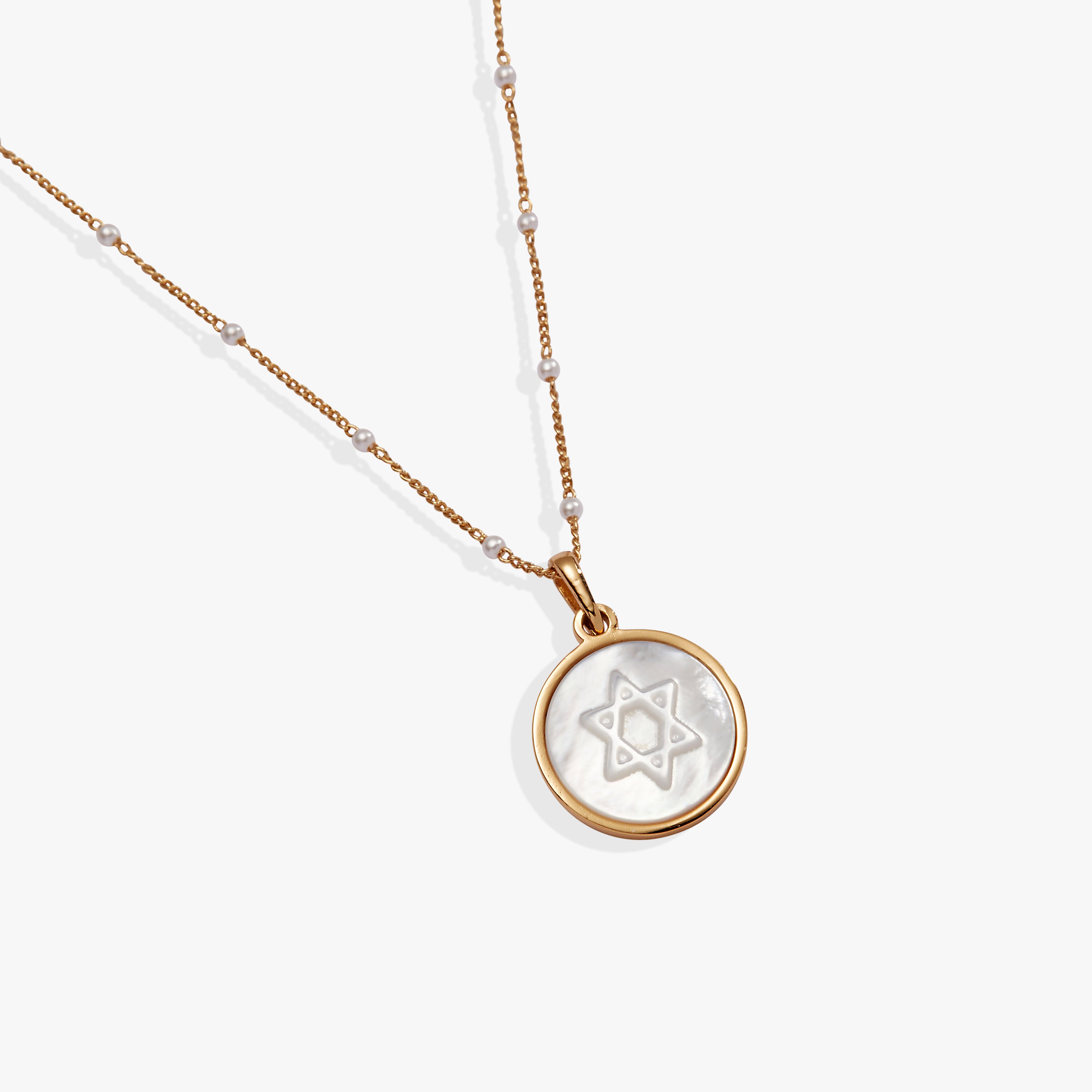Divine Guides Star of David Pendant Necklace - 14K Gold Jewish Jewelry for Men & Women - Perfect for Hanukkah Gifts, Bar Mitzvah & Religious Occasions