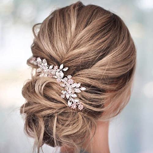 Elegant Rhinestone Bridal Hair Pins - Silver Wedding Hair Clips for Women & Girls (Pack of 2) - Perfect for Weddings & Proms
