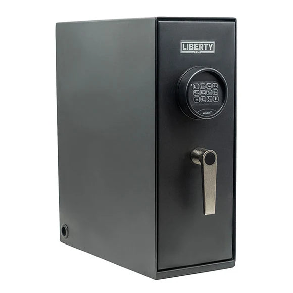 Liberty HPS 100 R Personal Home Safe - Fireproof & Waterproof Security Box for Cash, Jewelry & Documents - Compact Black Safe for Bedroom, Closet or Office Use