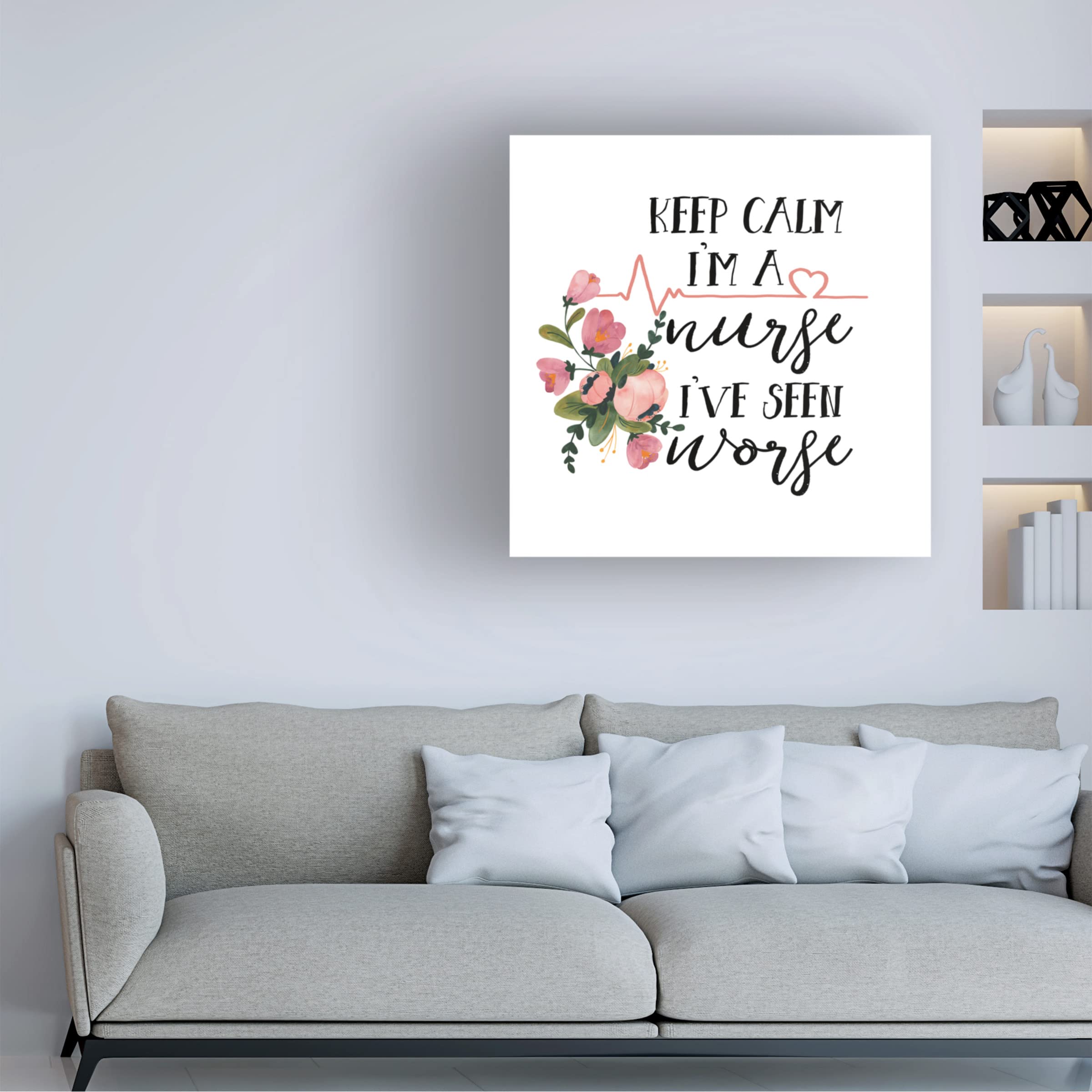 Jeanette Vertentes 'Ginger Jar I Gray' Canvas Wall Art Print - 35x35 Inches Modern Home Decor for Living Room, Bedroom & Office
