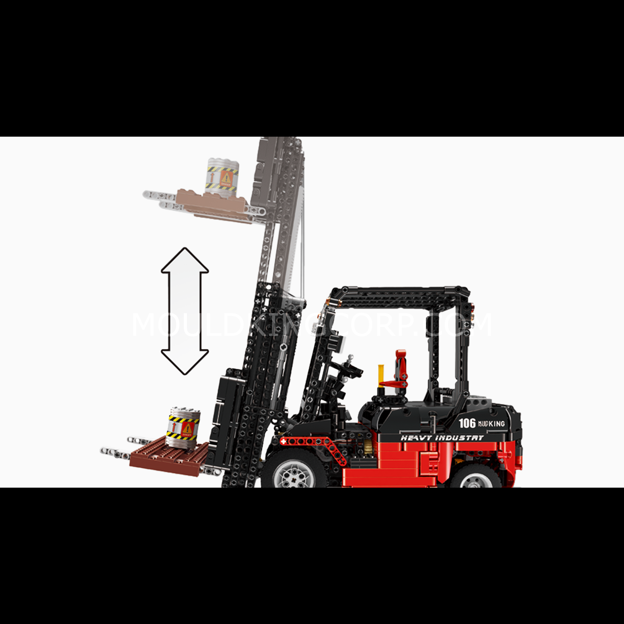 MOULD KING 13106S Remote Control Forklift Building Toy Set - 1,743 PCS STEM Construction Blocks for Kids & Adults | DIY Engineering Toy for Collectors, Birthday Gifts & Home Decoration