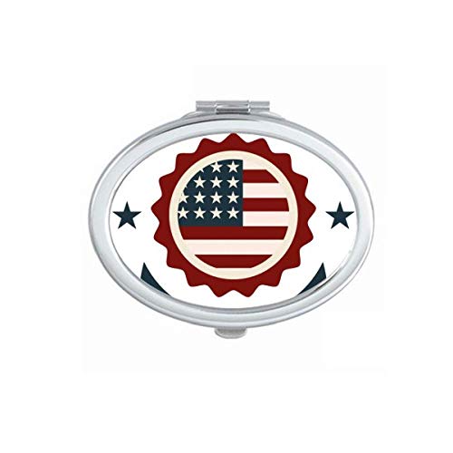 DIYthinker USA Flag Independence Day Mirror - Portable Folding Double-Sided Makeup Mirror for Travel, Home, and Salon Use
