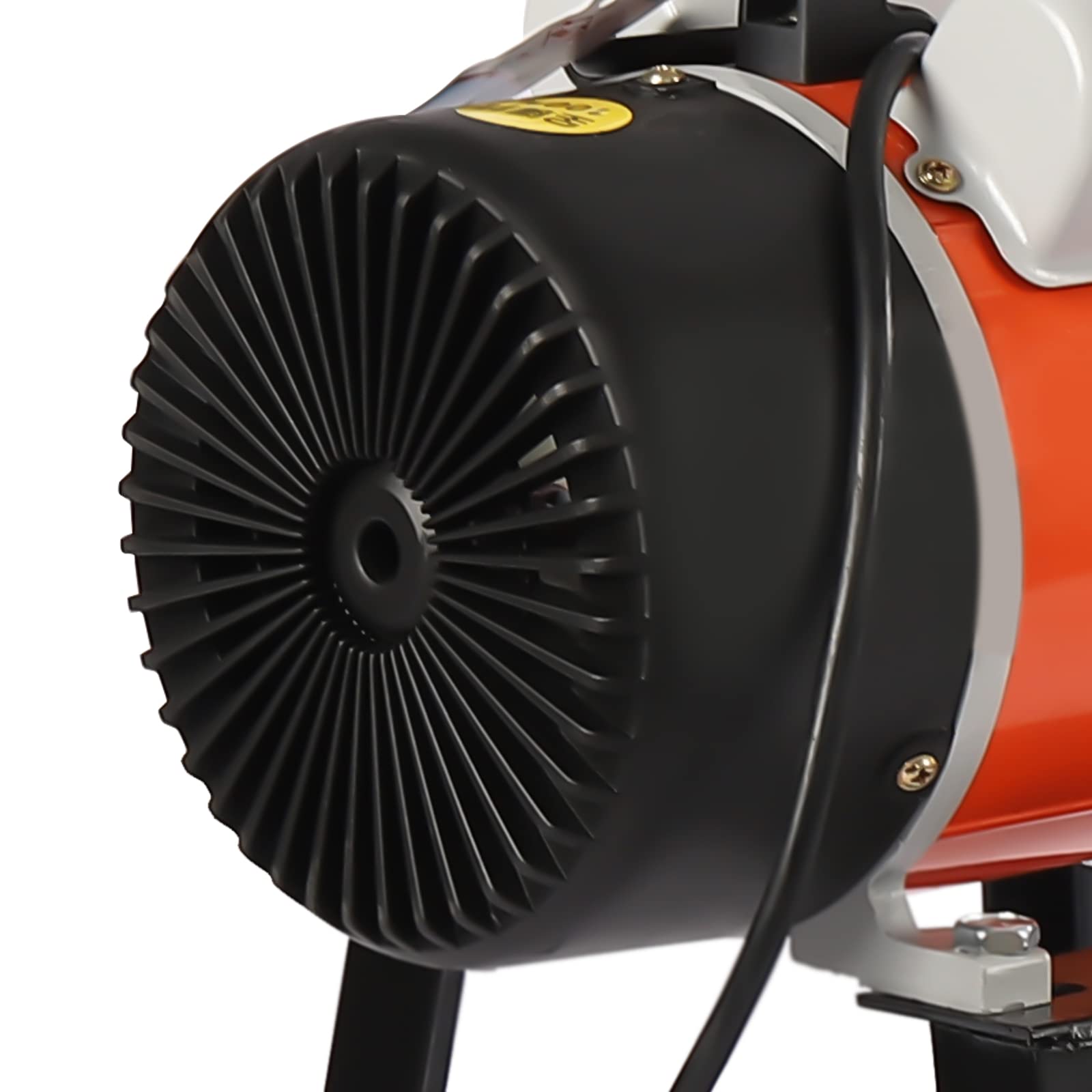 2200W Commercial Electric Grain Mill Grinder - Wet/Dry Grinding for Rice, Corn, Coffee - 110V Heavy Duty Feed Mill Machine with Funnel (Orange) - Perfect for Bakeries, Restaurants & Home Kitchens