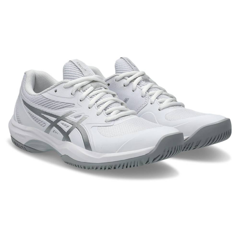 ASICS Game FF Women's Tennis Shoes - White/Pure Silver - Lightweight & Supportive Court Shoes for Competitive Play | Perfect for Tennis Matches, Training & Gym Workouts